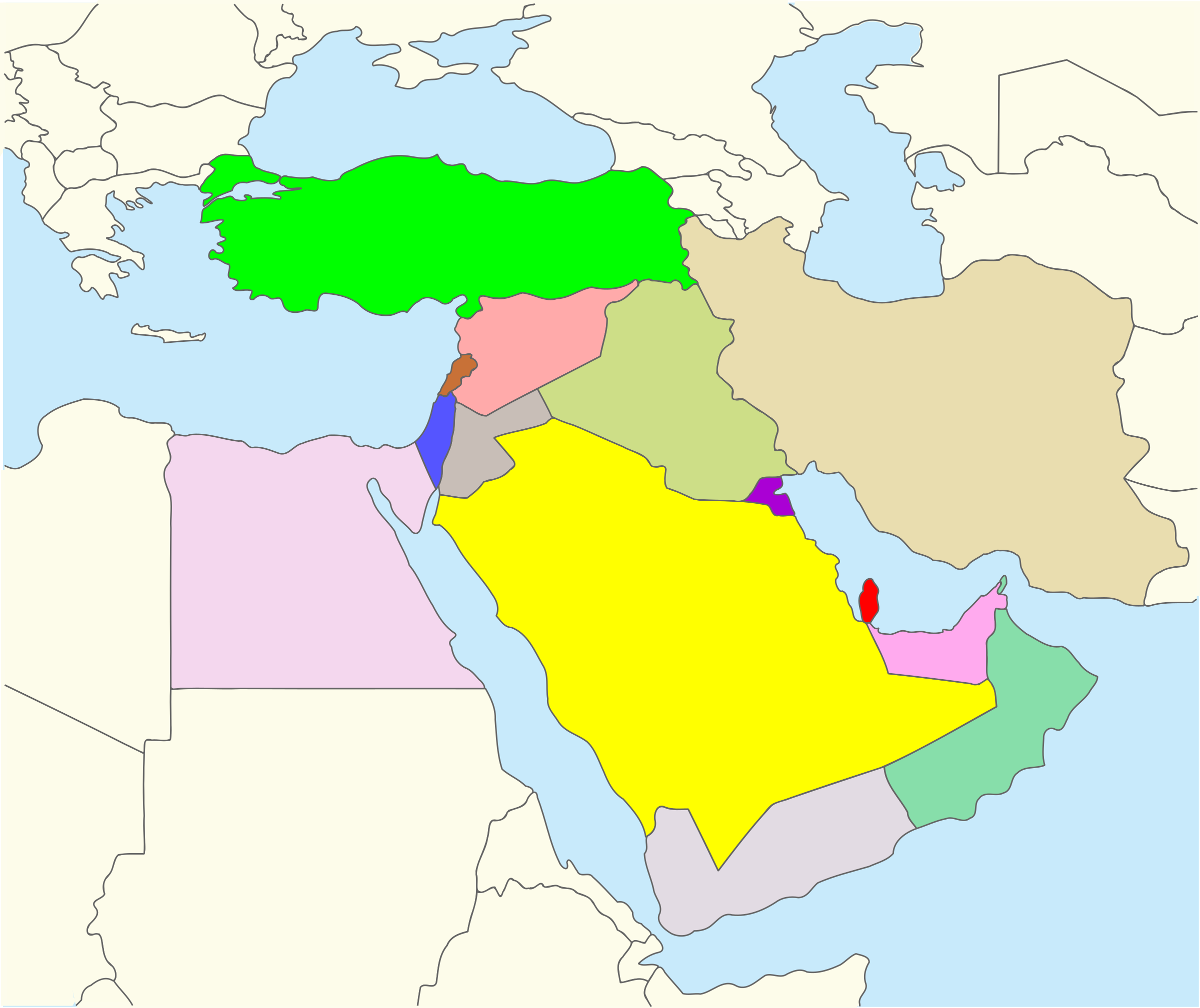 clipart map of middle east - photo #1
