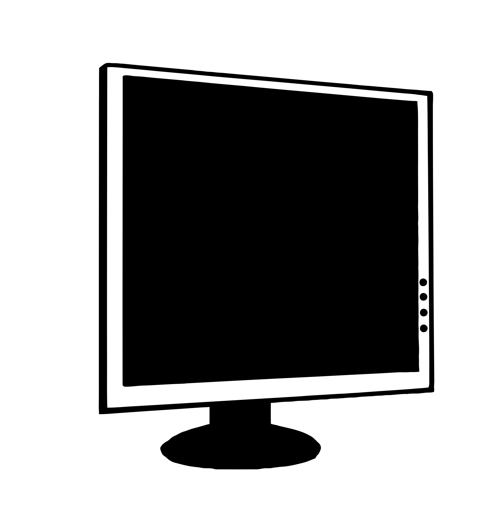 Clipart - LCD Monitor - Computer 001