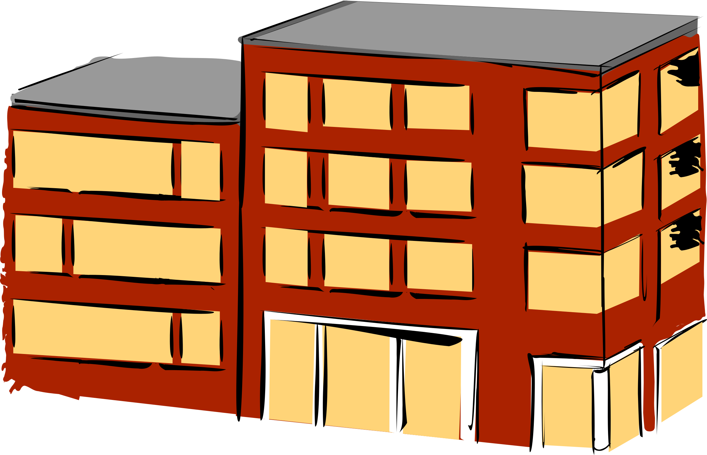 Clipart Apartment Building