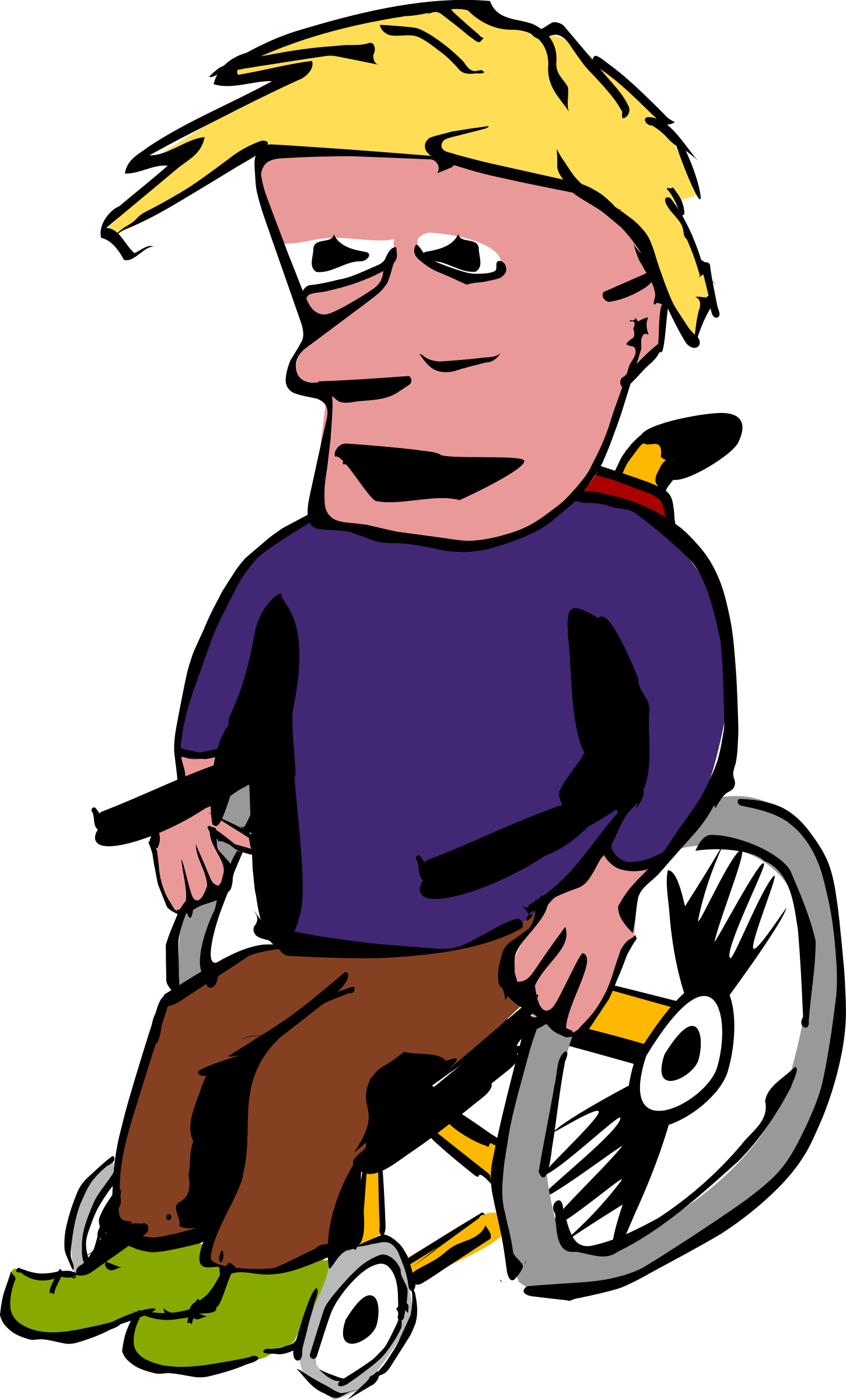 Clipart - Man in wheelchair