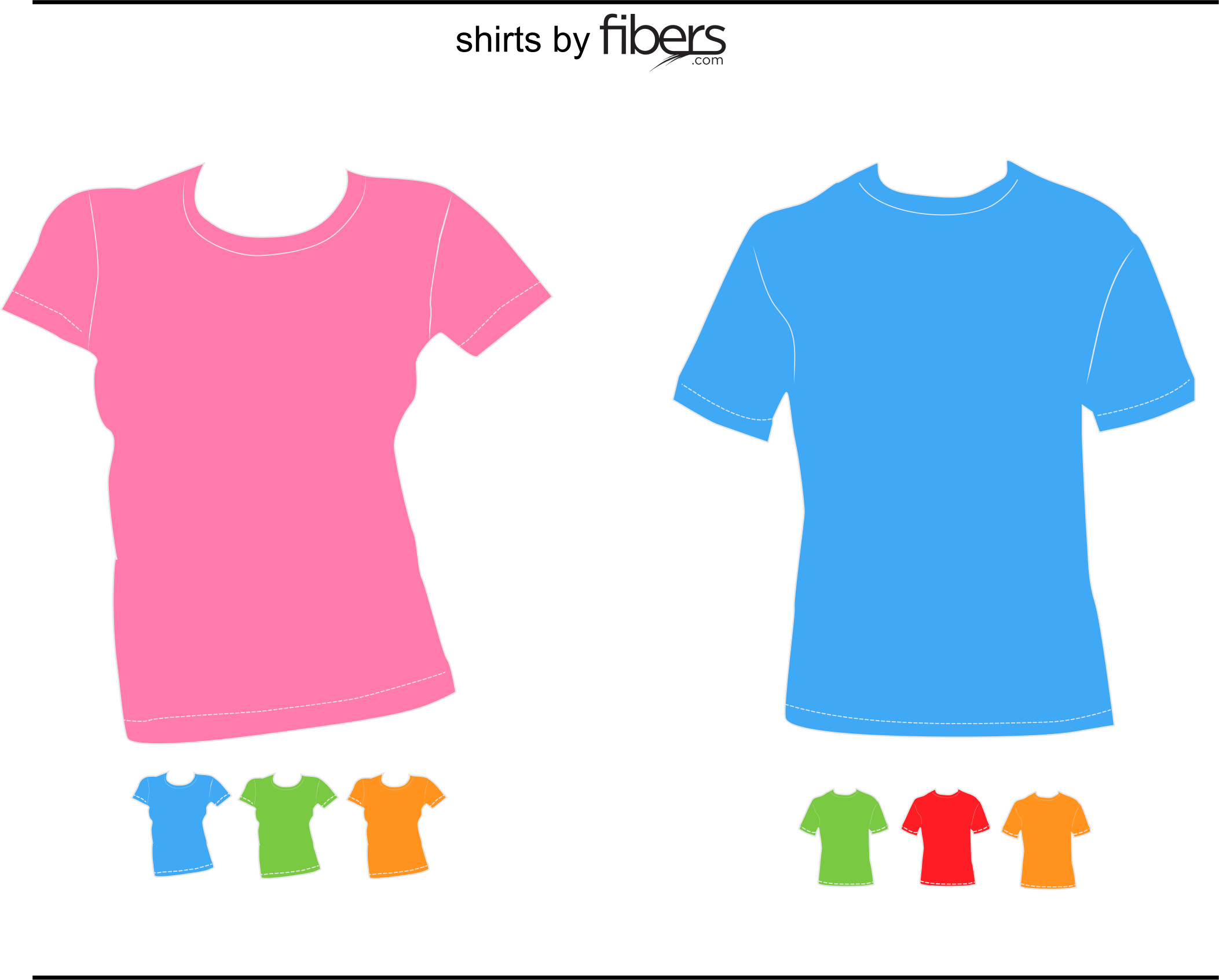 Clipart - Fibers.com Vector T-Shirt Templates