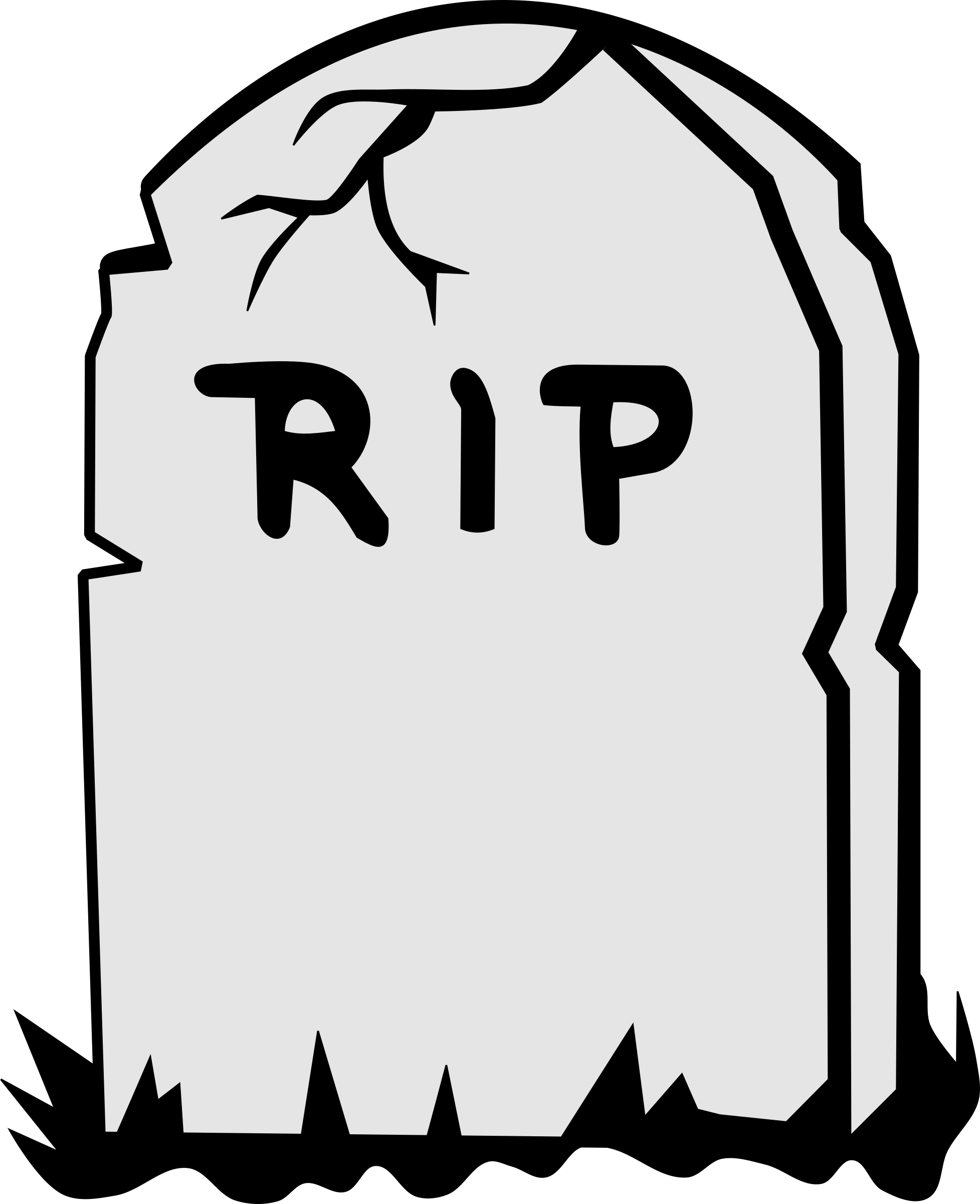 Cartoon Tombstone - Tombstone Rip Dead Funeral Vector Pixabay Graphic ...