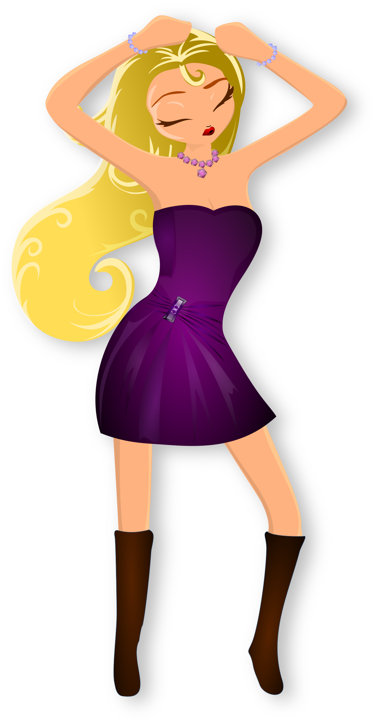 Clipart - Glamorous Lady Dancing 2