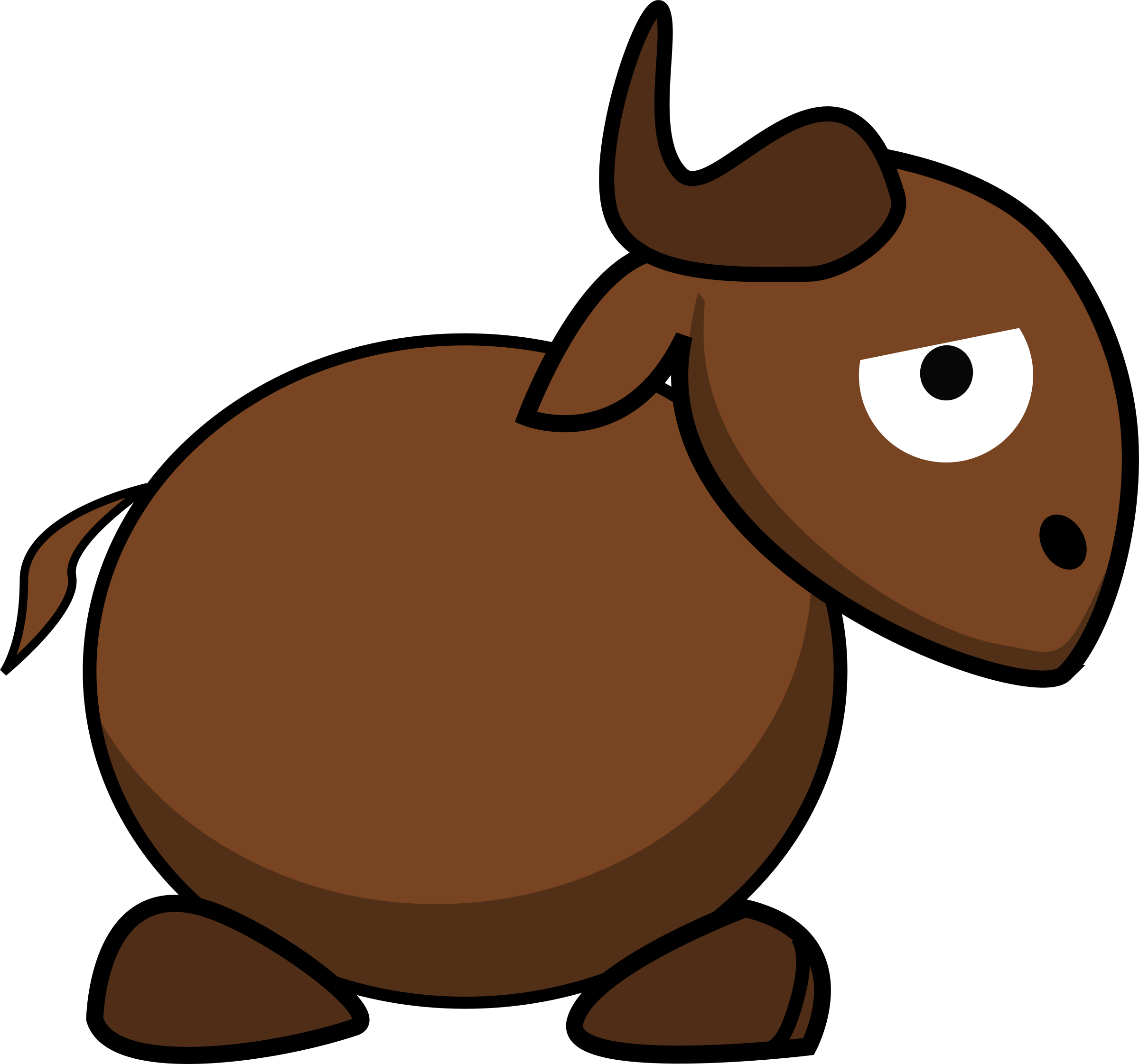 Cartoon gnu side