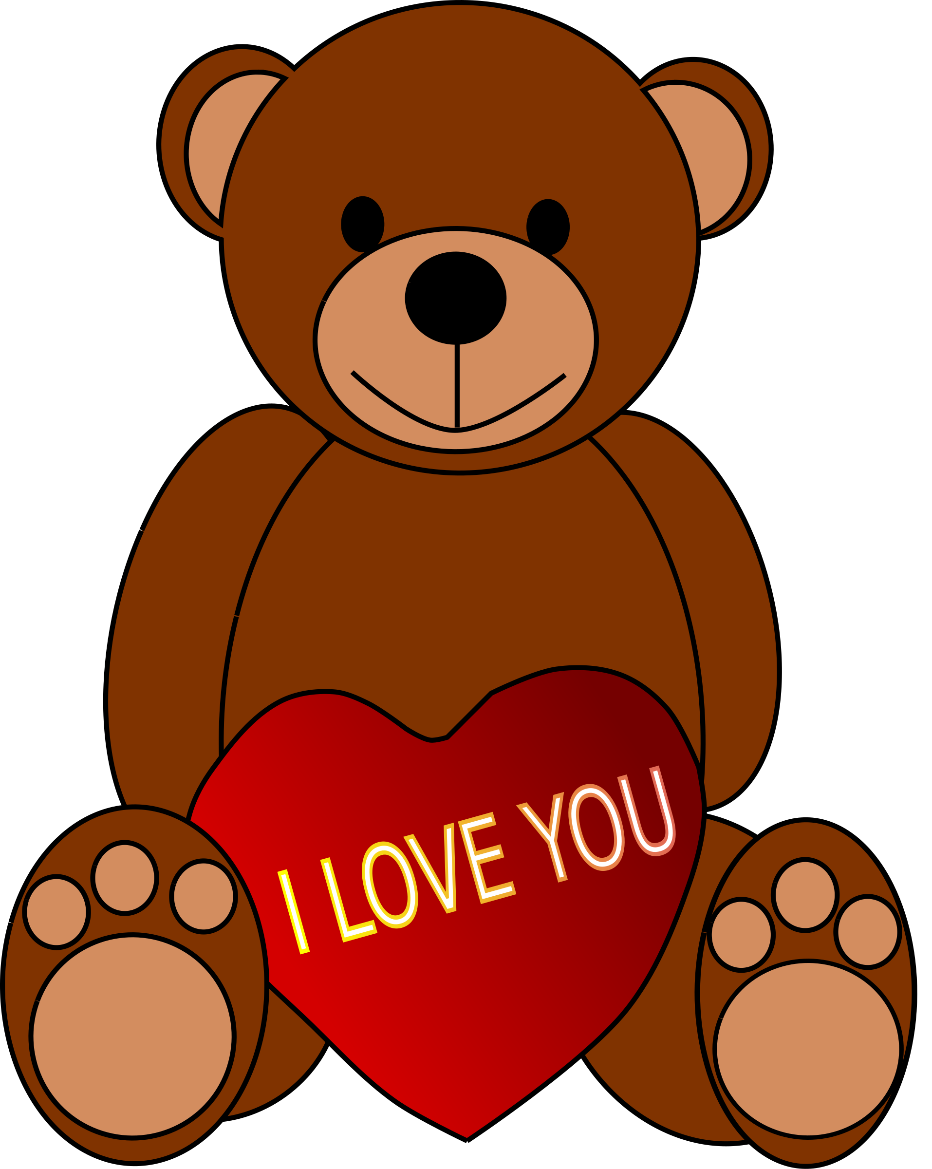 Clipart Valentine's Day Teddy Bear