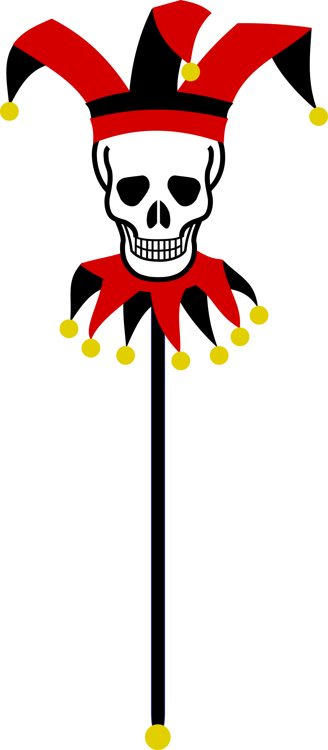 Clipart - Skull Marotte