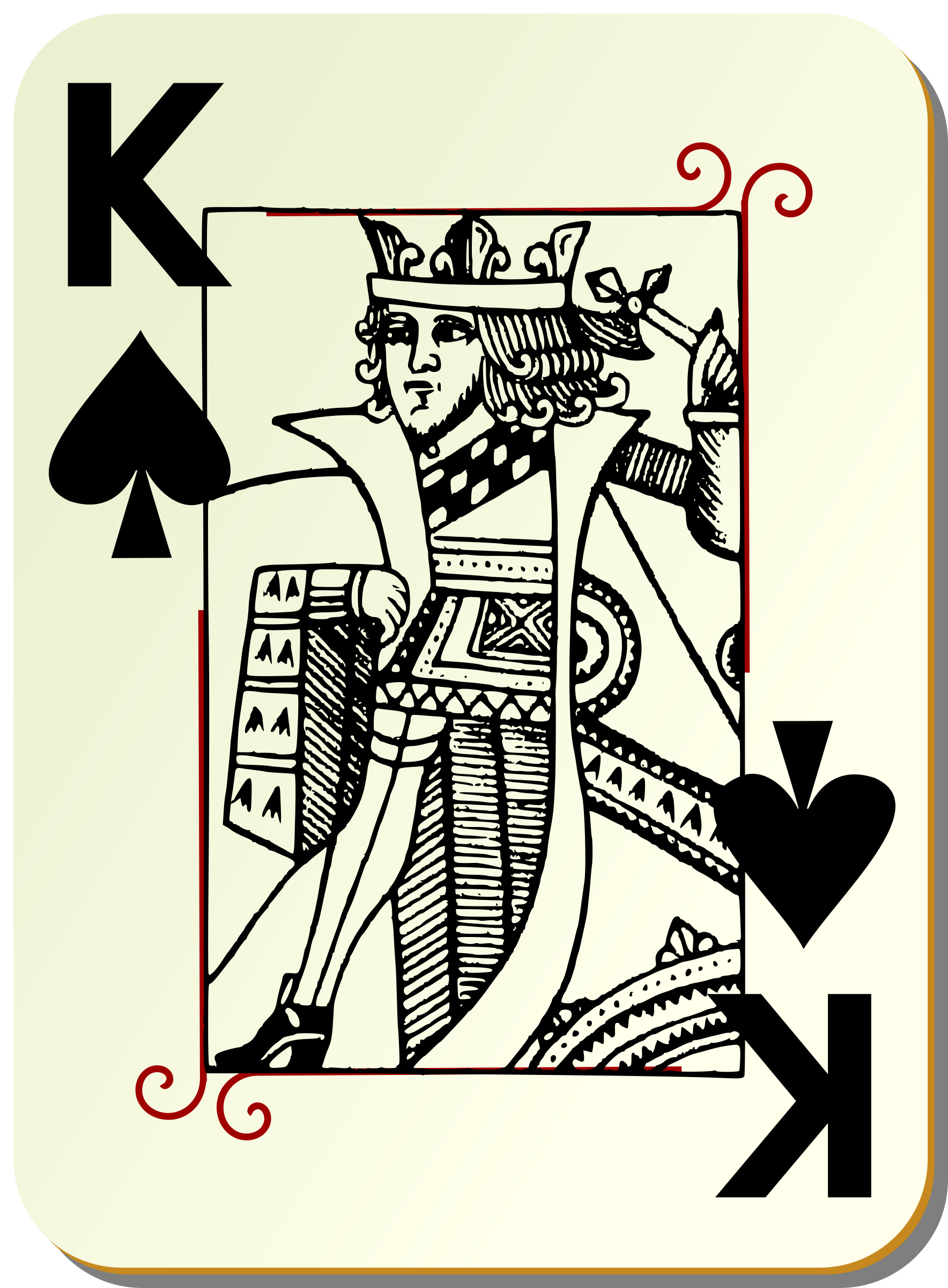 Clipart - Guyenne deck: King of spades