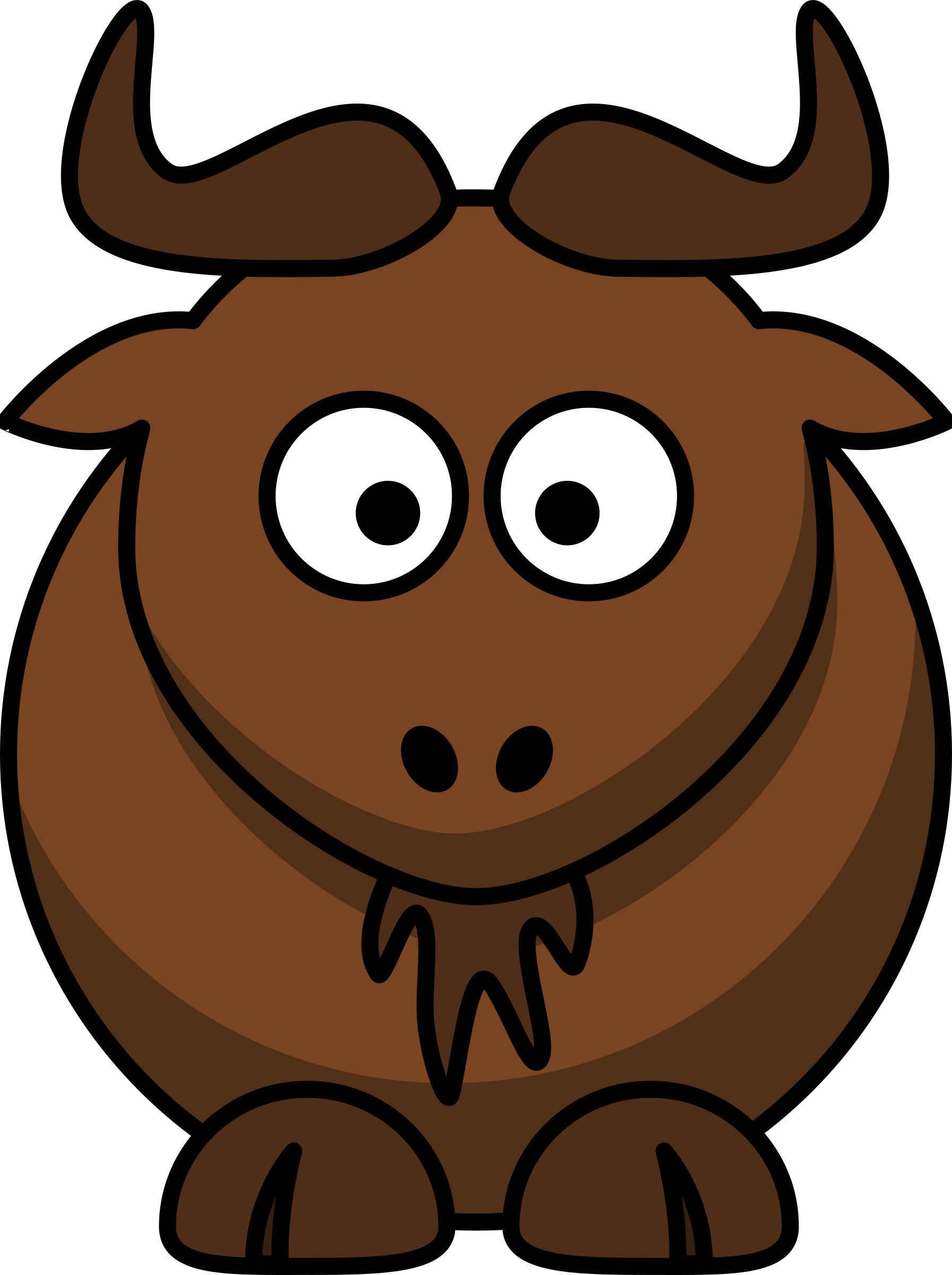 Clipart - Cartoon gnu