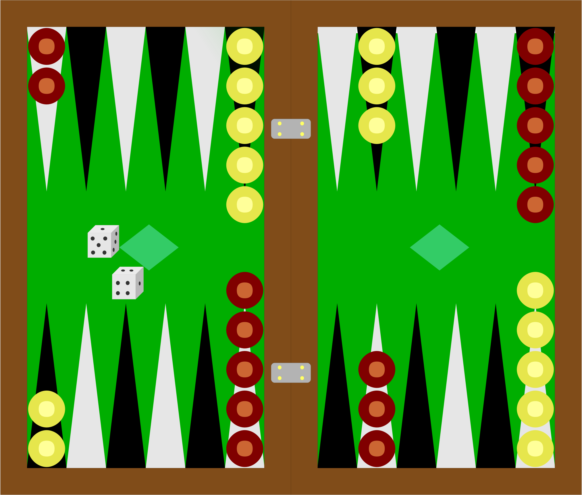 Backgammon Spielaufbau