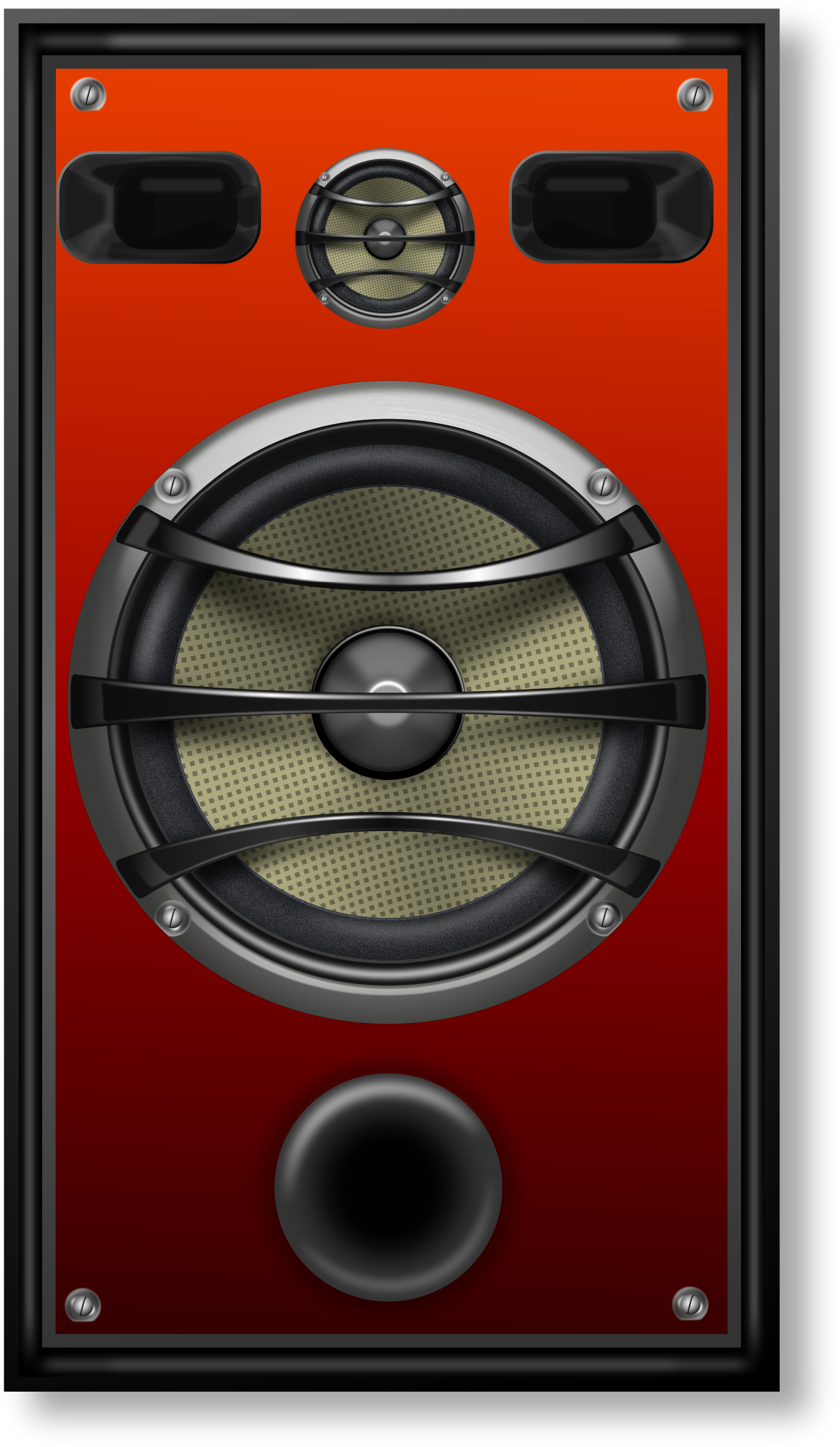 Clipart - Studio Speaker 1 Orange Grill