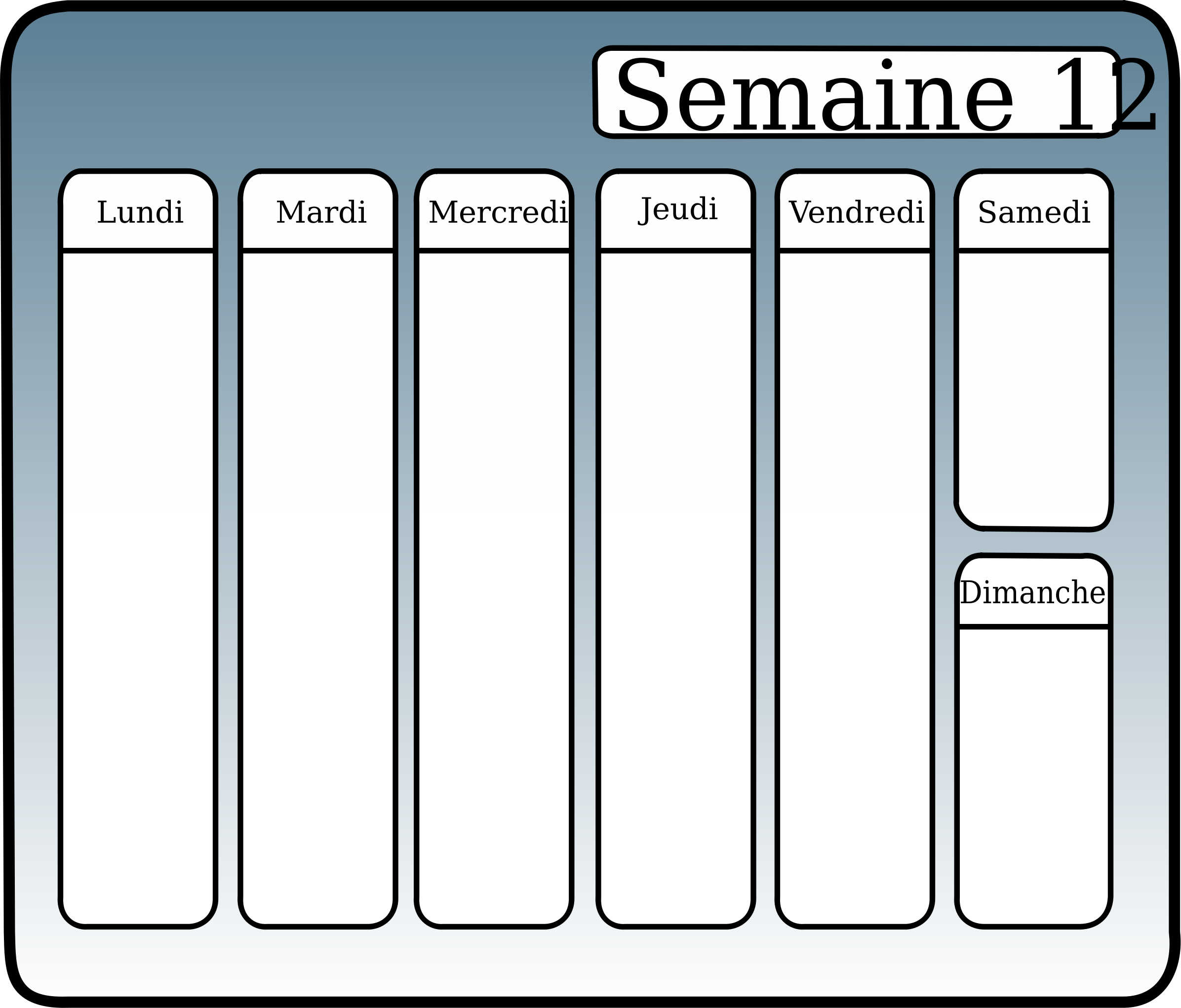 Clipart Weekly Calendar Clipart Weekly Calendar