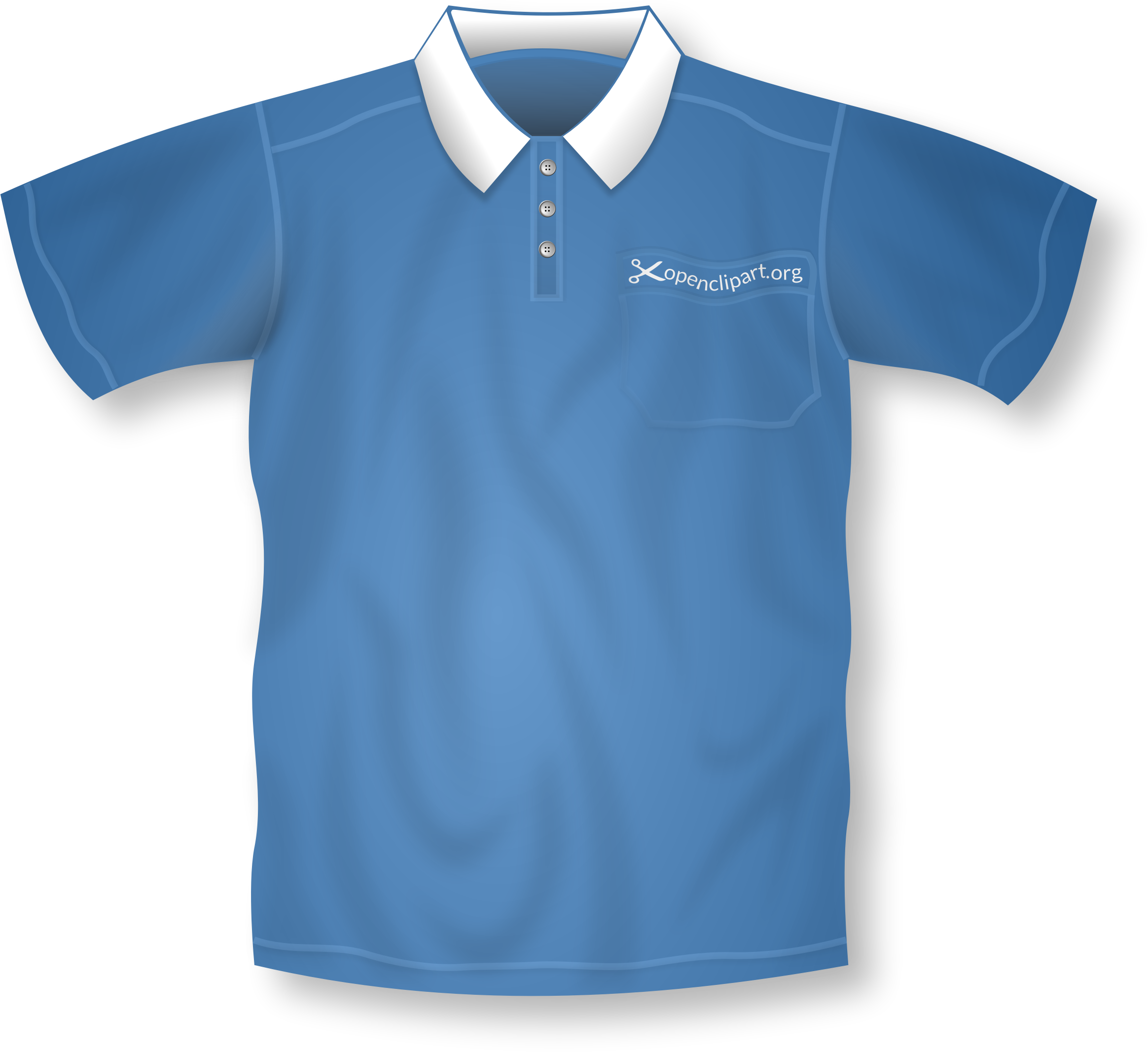 Clipart - Blue Polo Shirt Remix