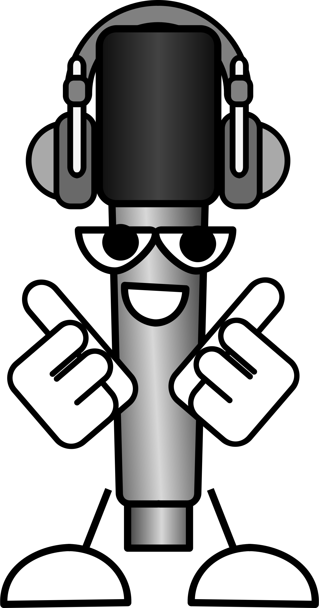 Clipart - Mike the Mic with Headphones