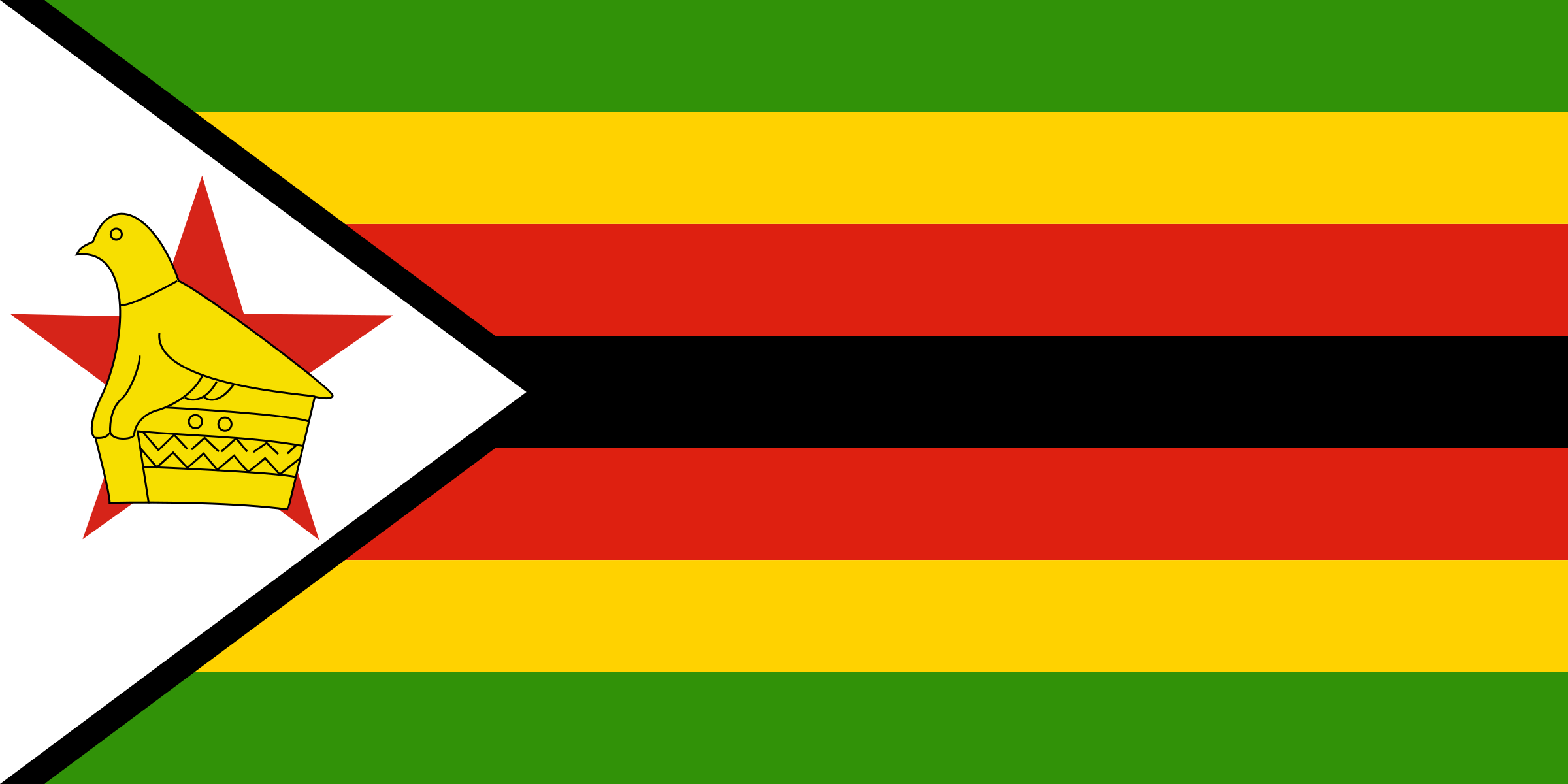 Download Clipart - Flag of Zimbabwe