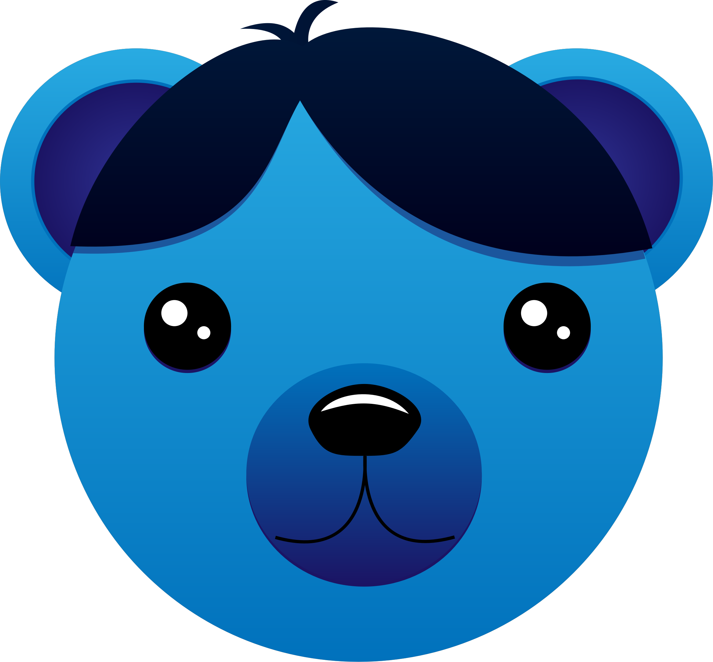 blue cartoon teddy bear