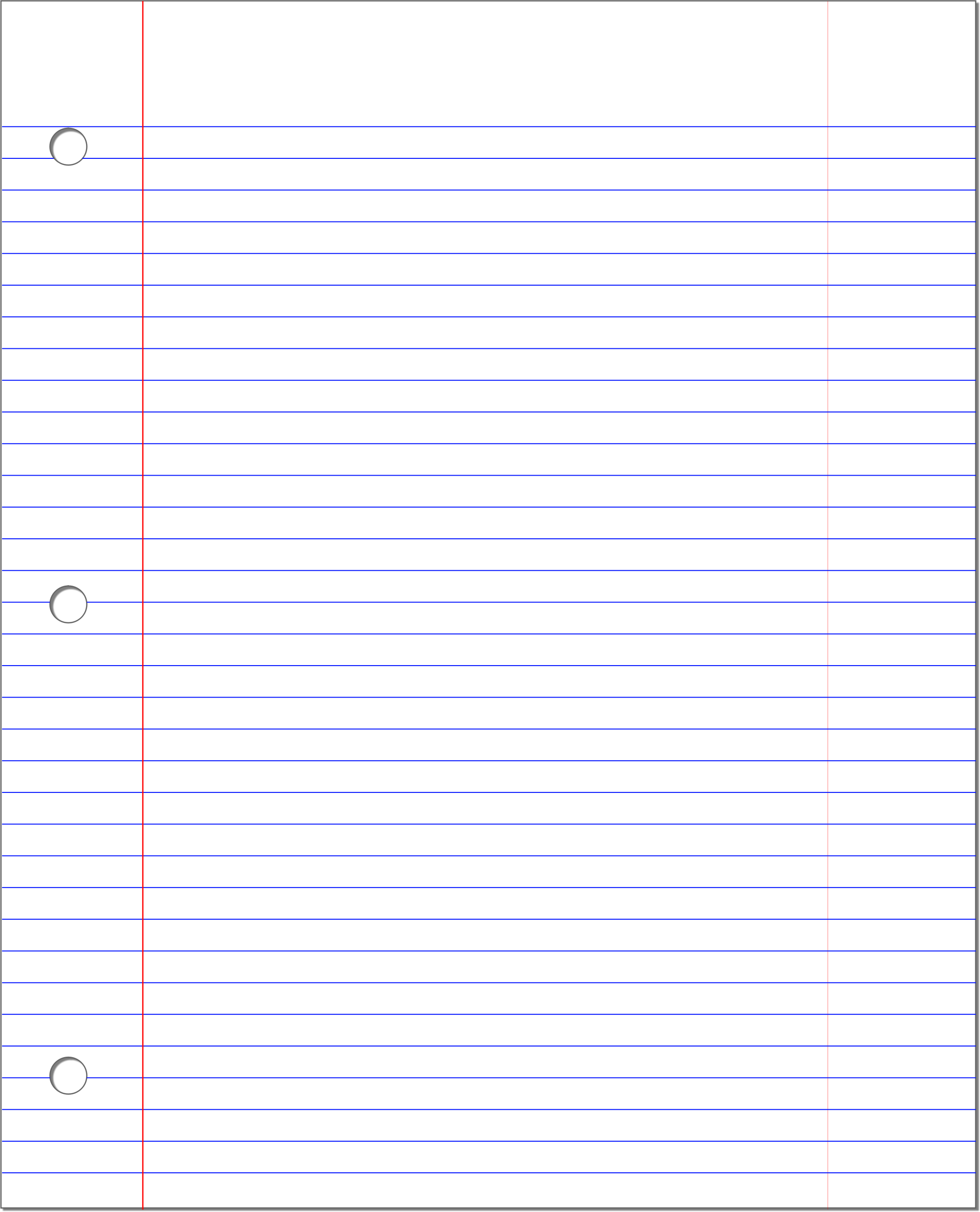 Clipart - Lined Paper