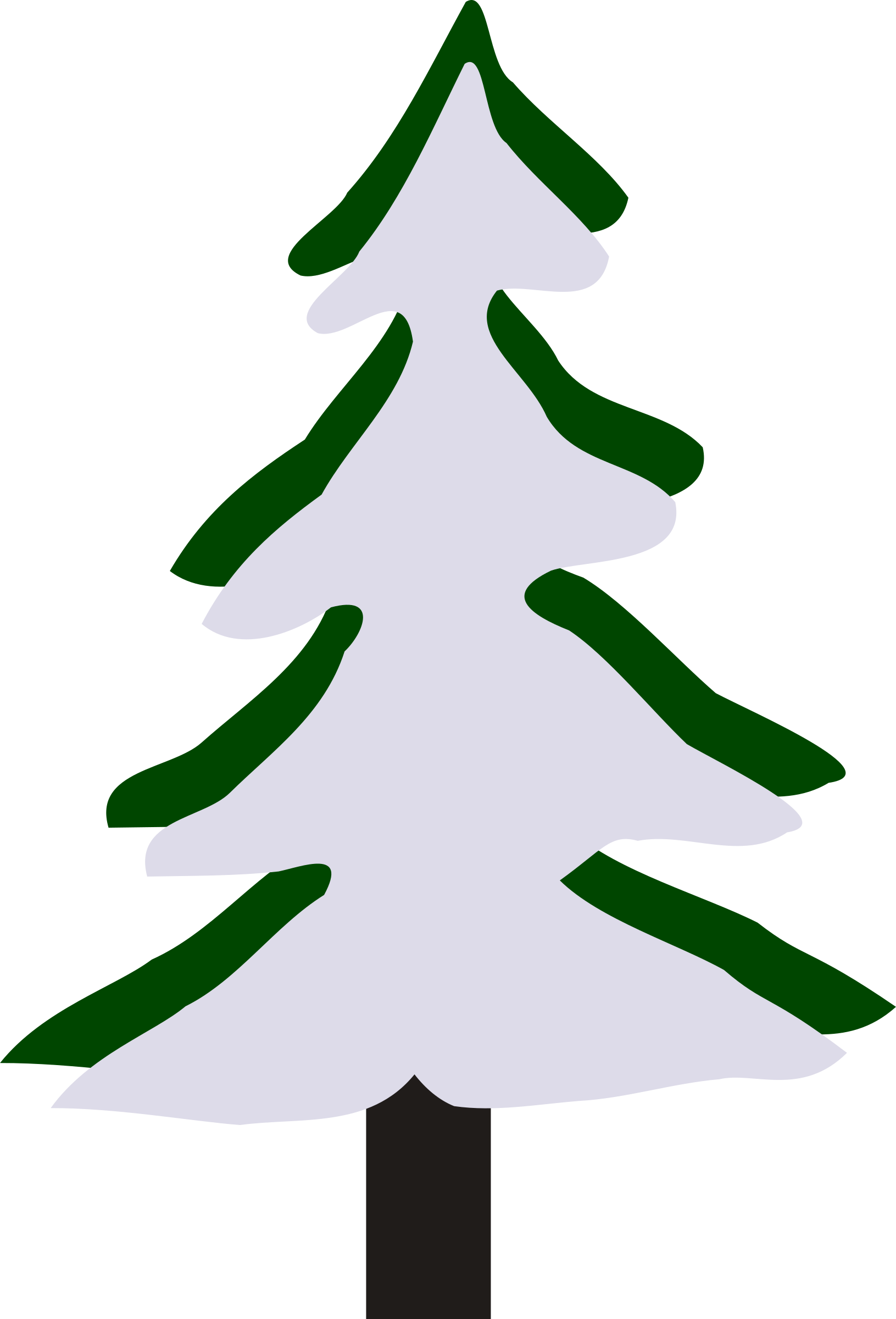 Download Clipart - Pine in winter