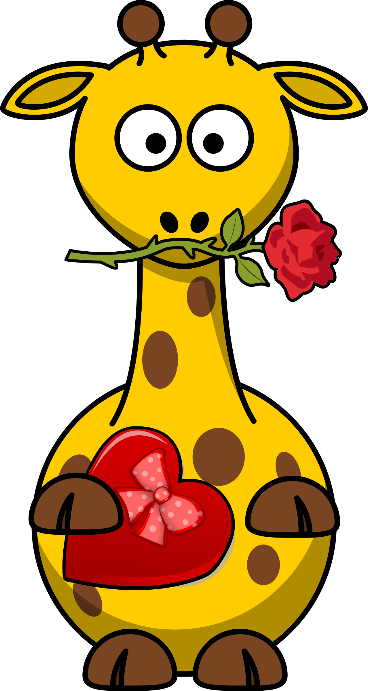 Download Clipart - Giraffe Valentine