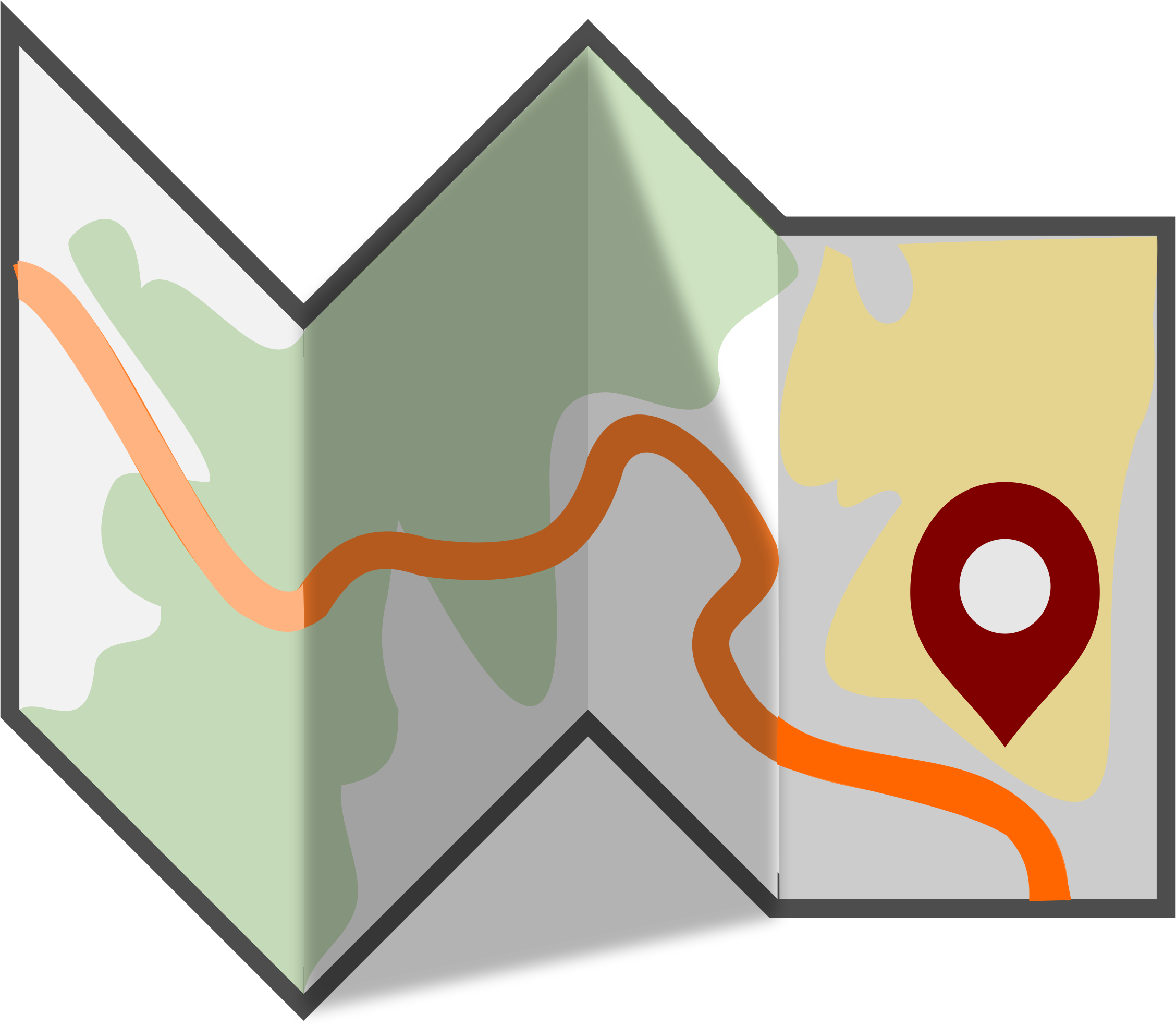 Clipart folded map