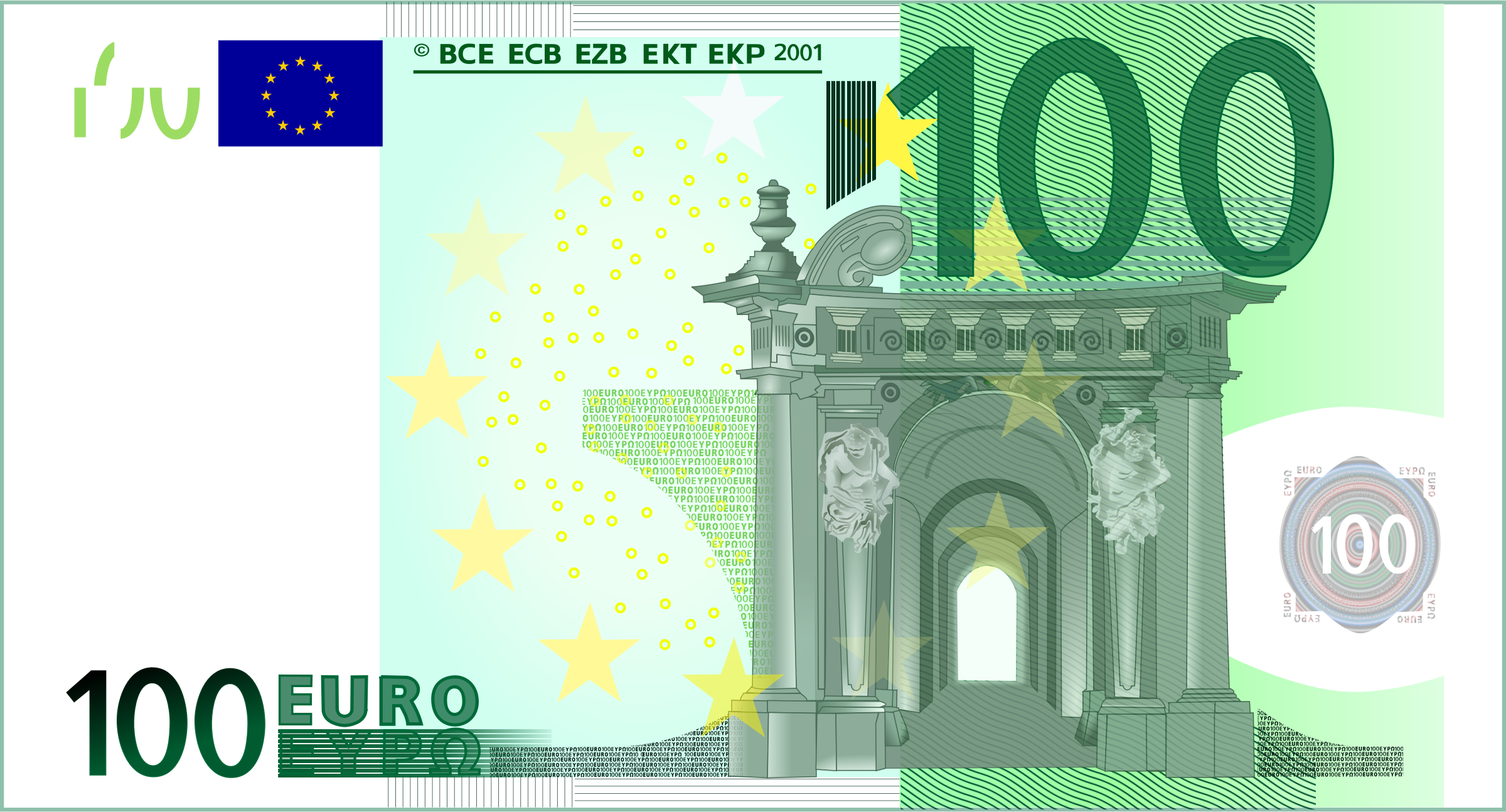 Clipart 100 Euro Note