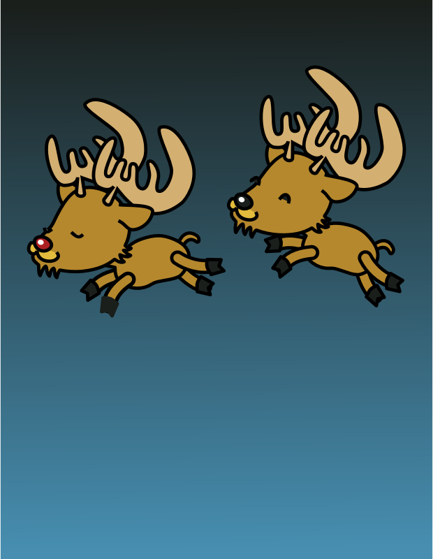 Clipart - Caribou colored
