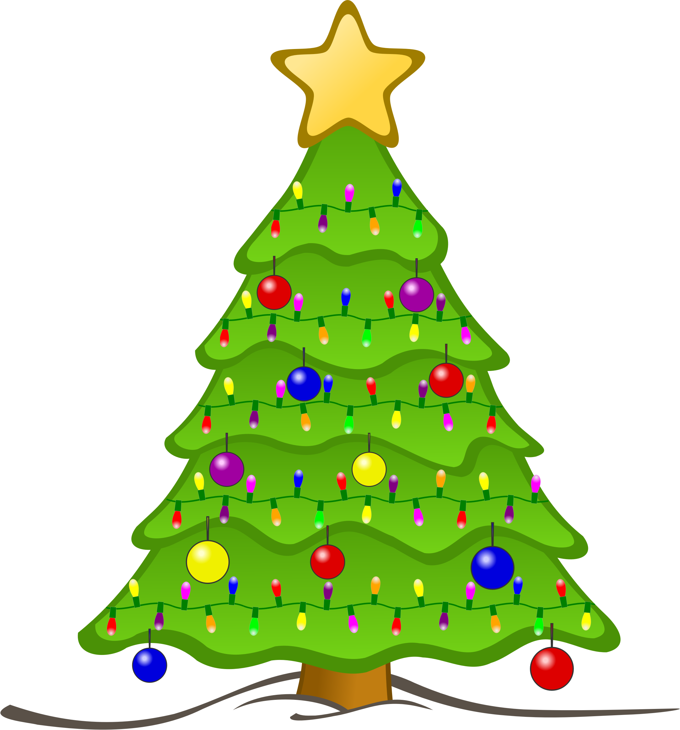 animated christmas tree clip art free - photo #15