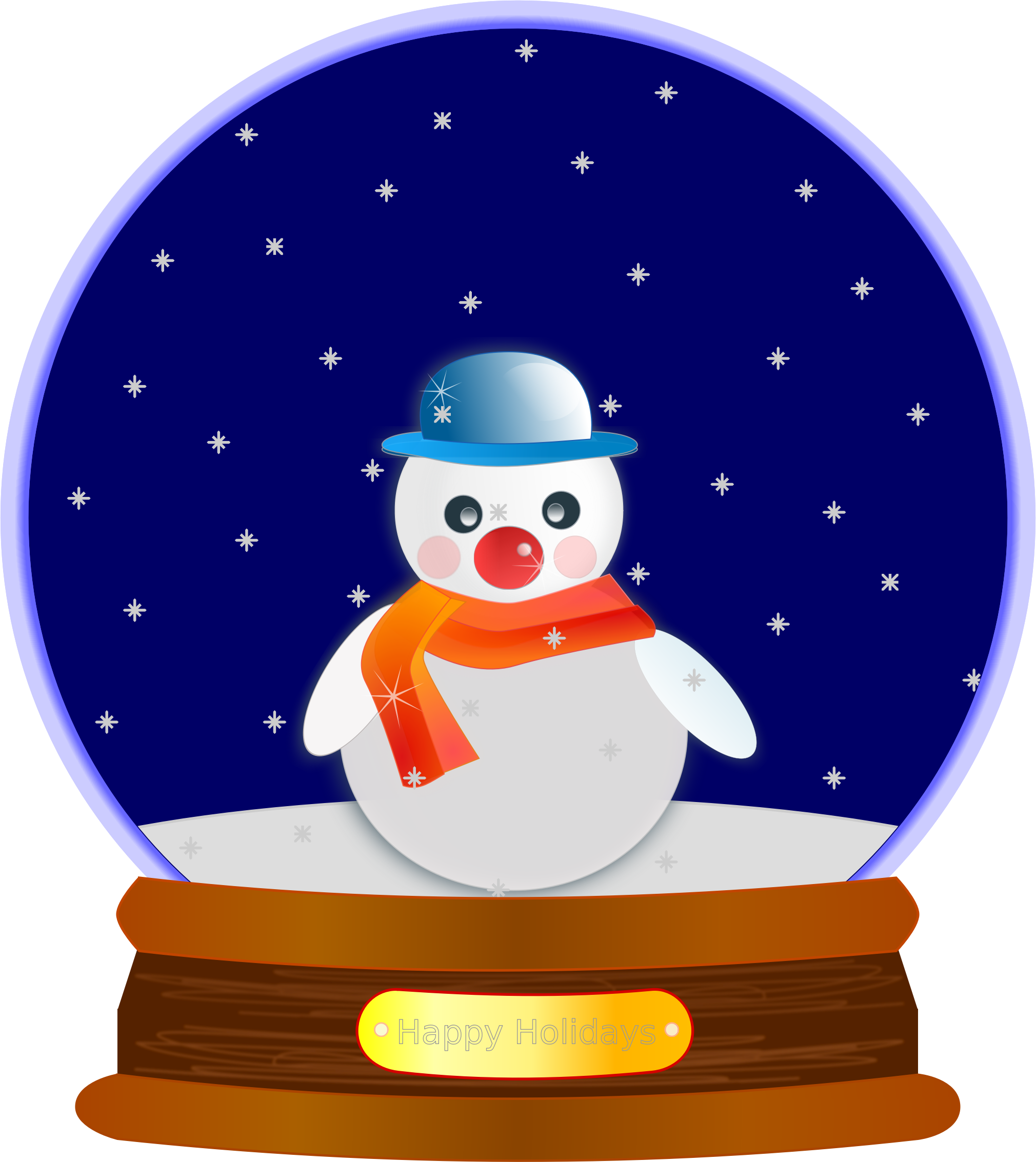 Clipart - Animated Snow Globe