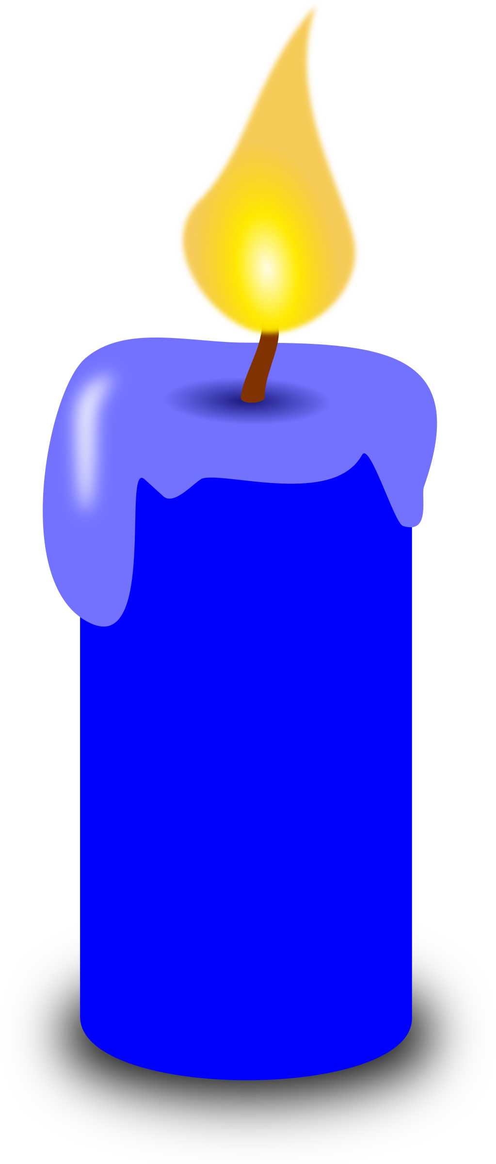 Clipart Blue Candle