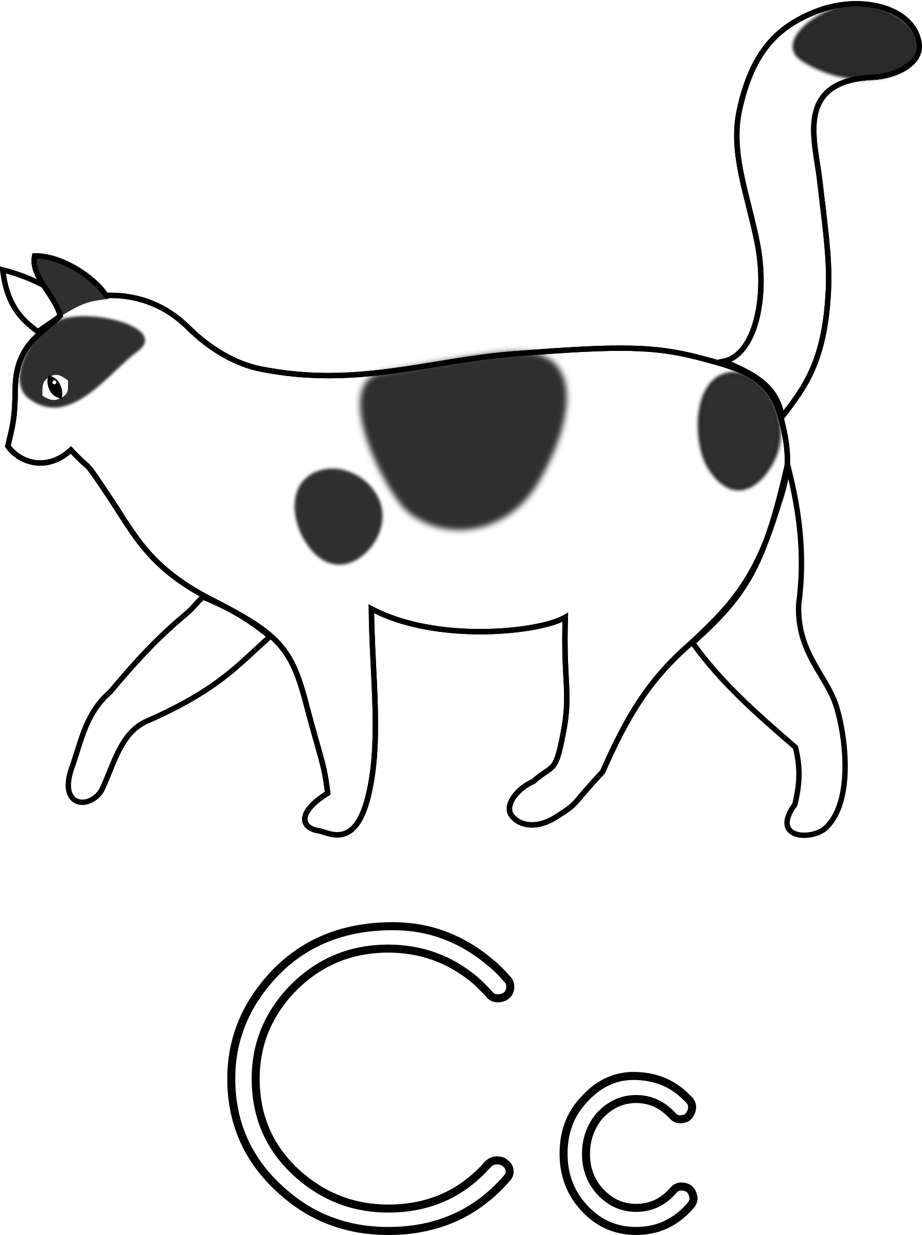 Clipart Letter C For Cat For Coloring