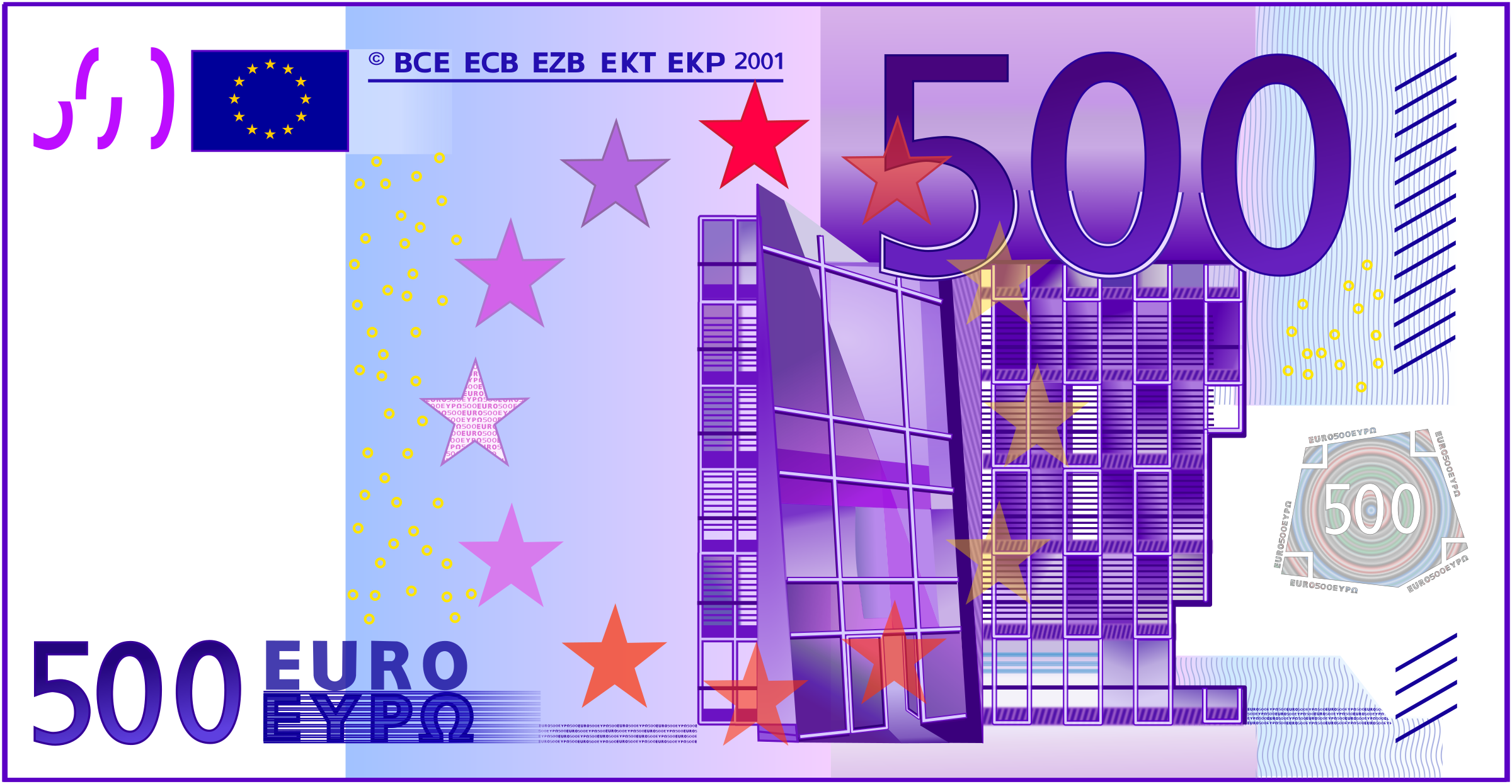 Clipart - 500 Euro Note