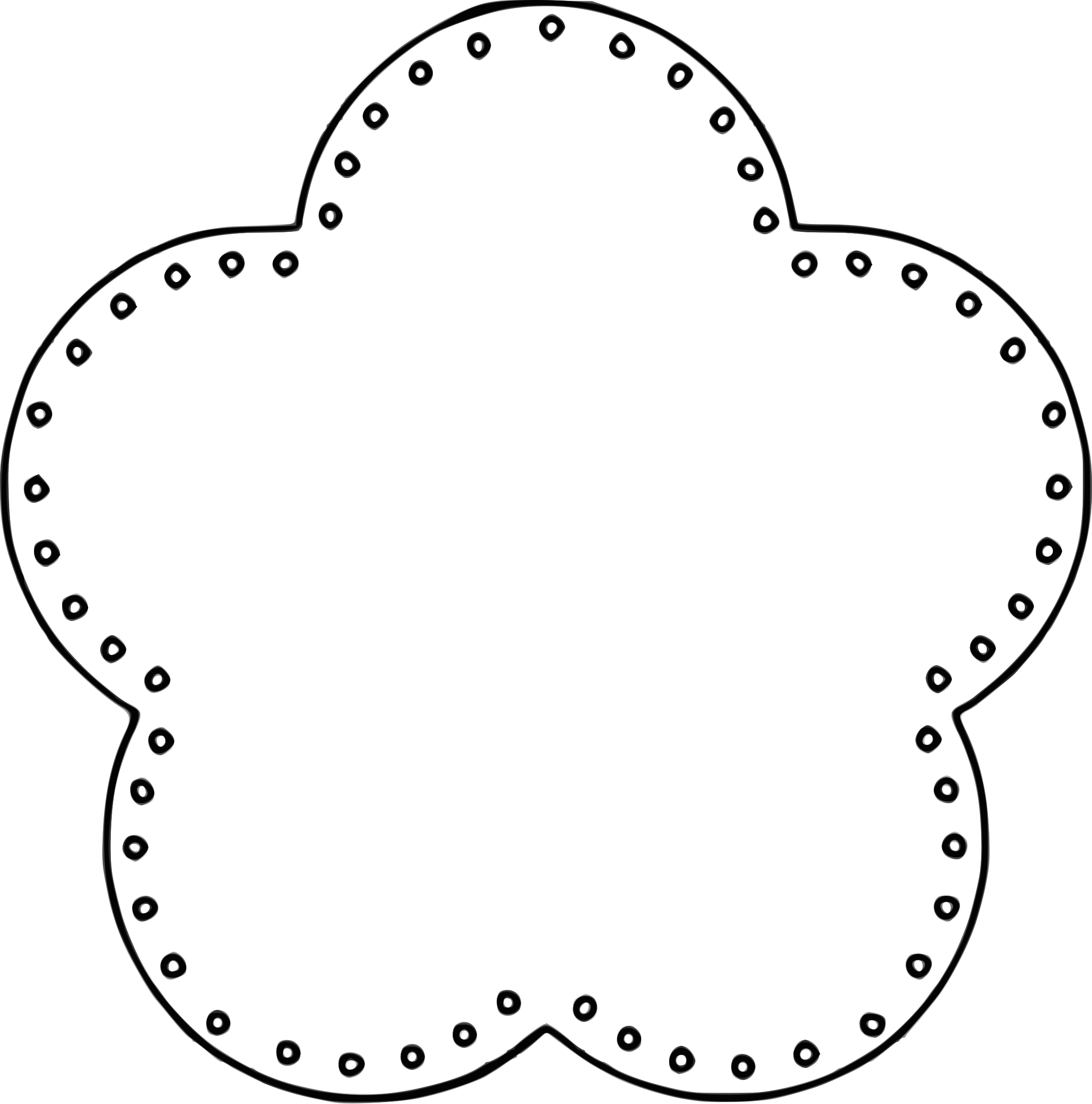 Clipart Flower 5 Scallop Circle Background Eyelets Clipart flower 5 scallop circle background eyelets