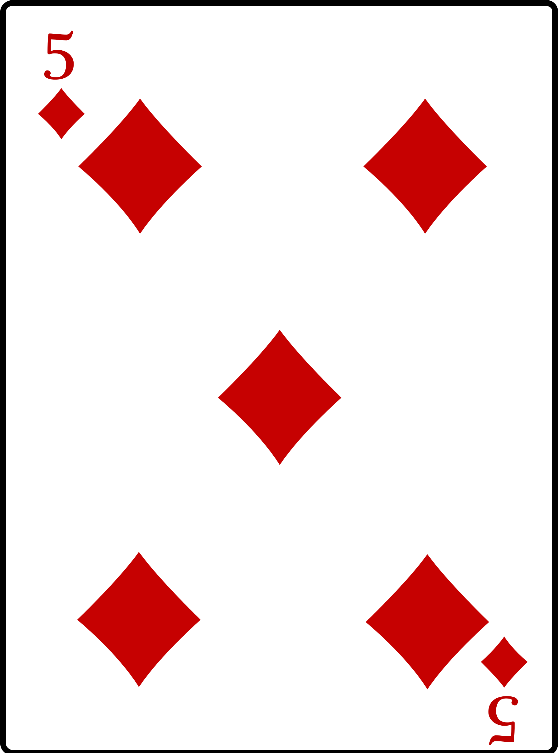 Clipart - 5 of Diamonds