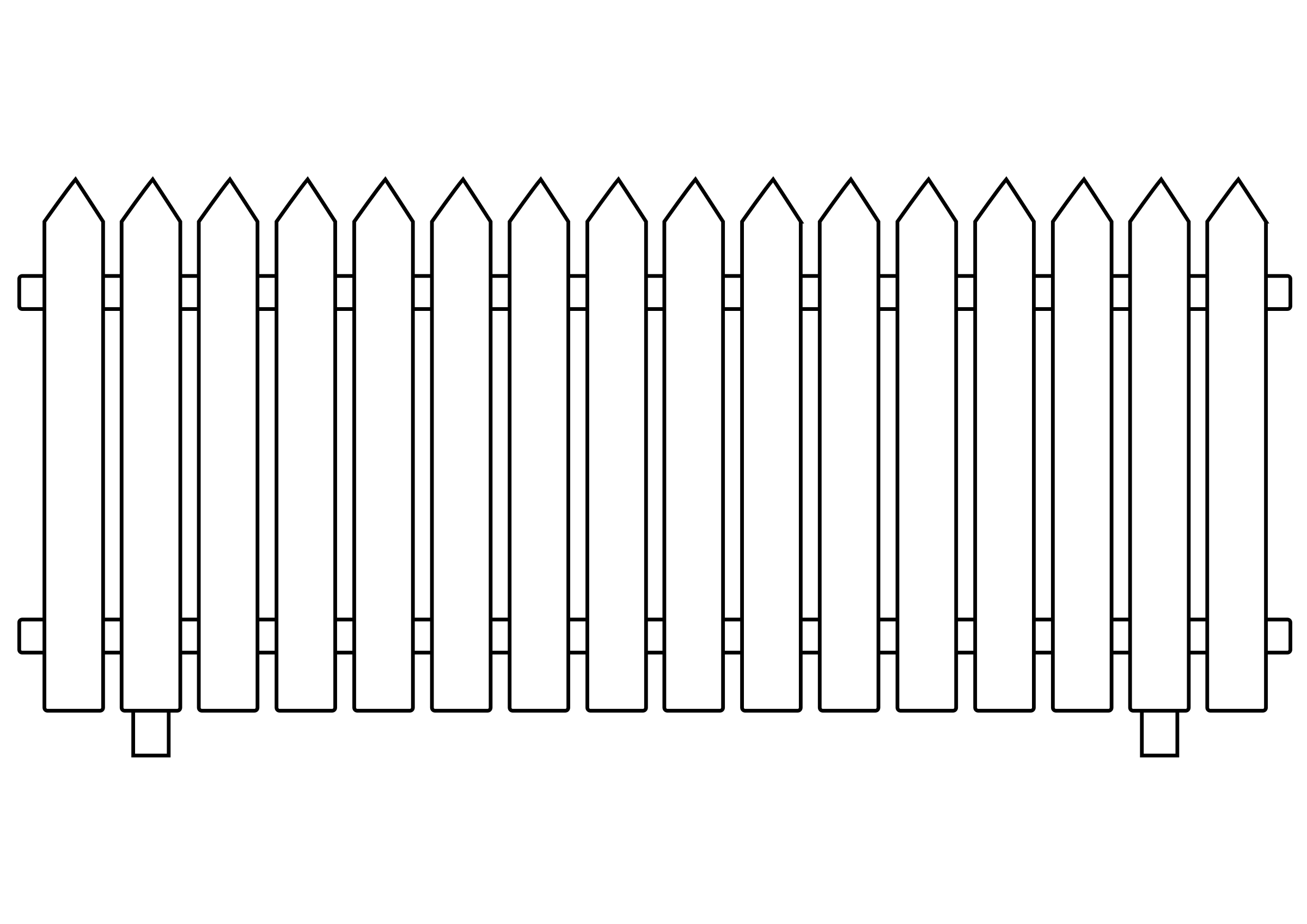 Clipart - White Picket Fence