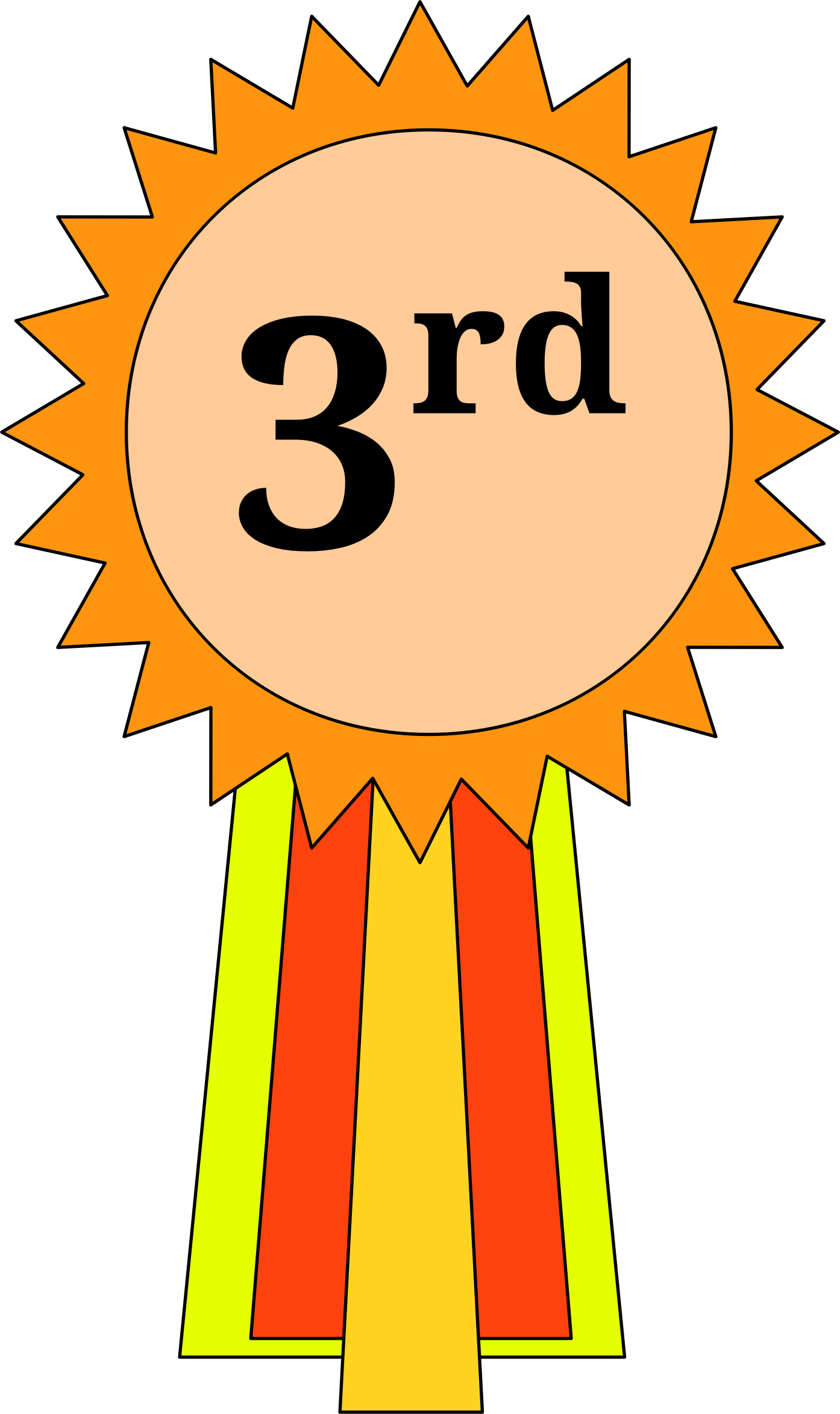 clipart 3rd place ribbon