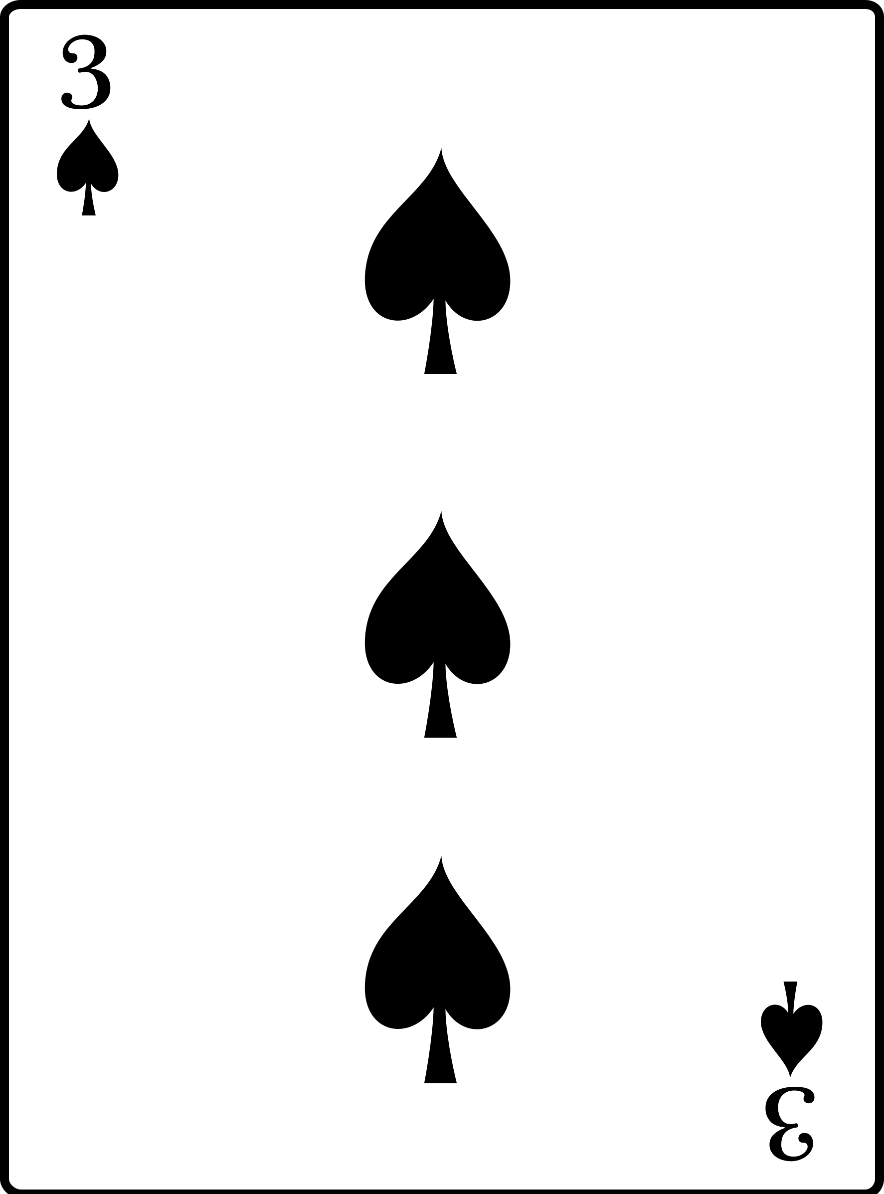 Clipart 3 of Spades