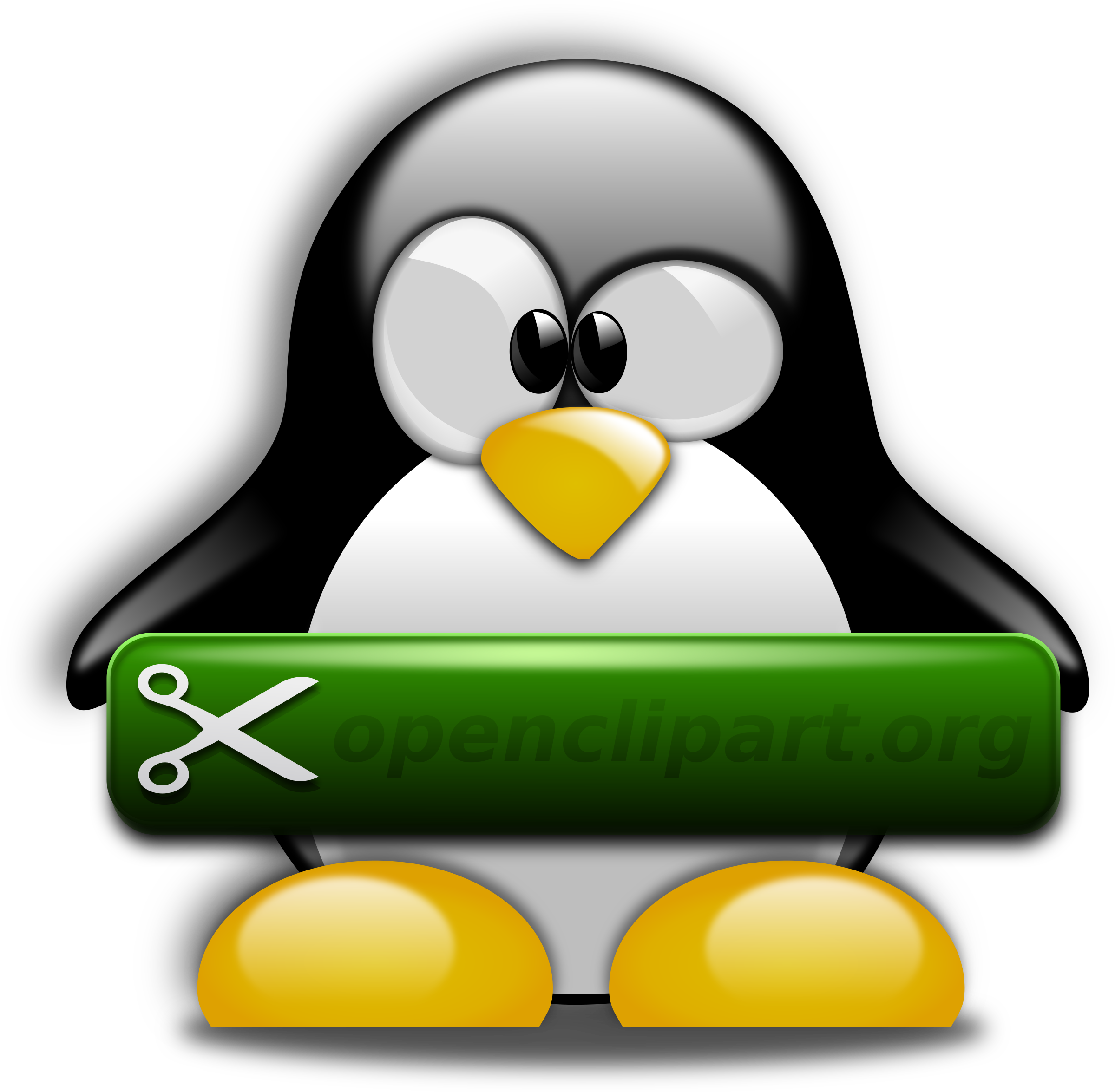 Clipart tux openclipart dot org