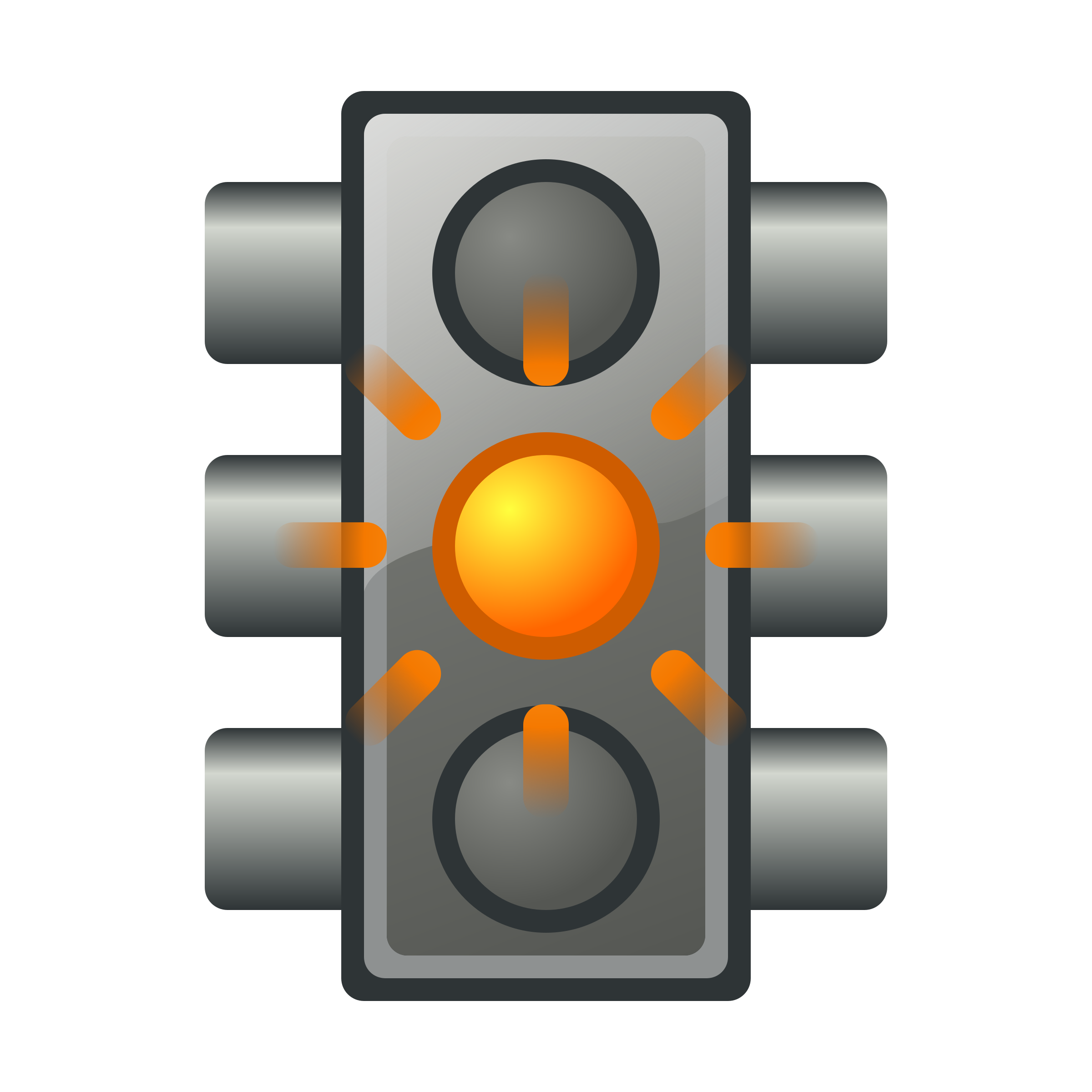 Clipart Flashing yellow traffic light