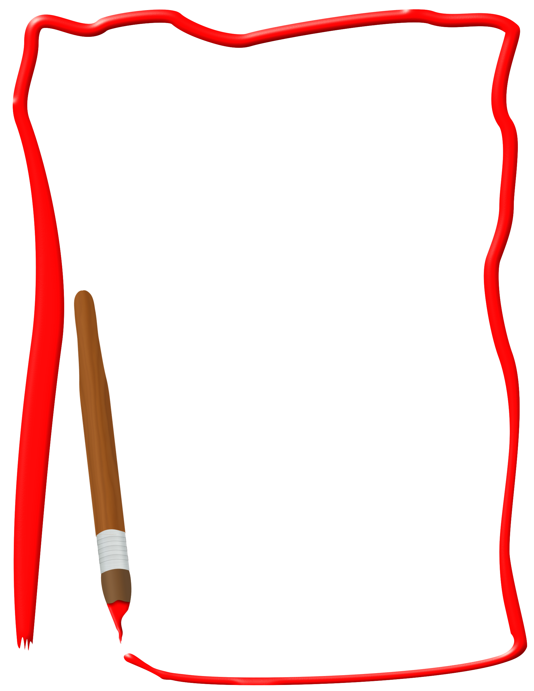 clipart paint brush border - photo #2