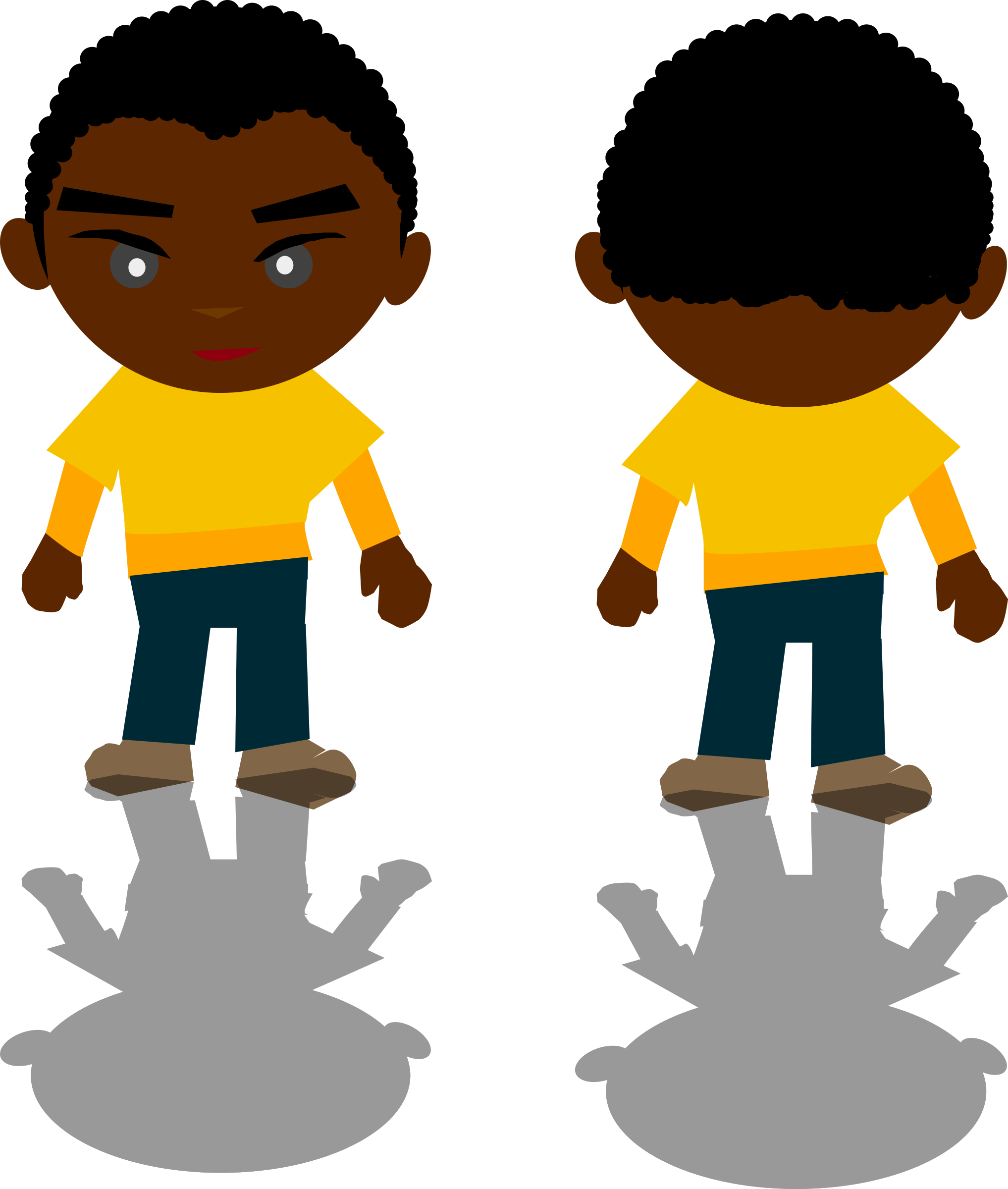 Clipart - Black Boy - PNG