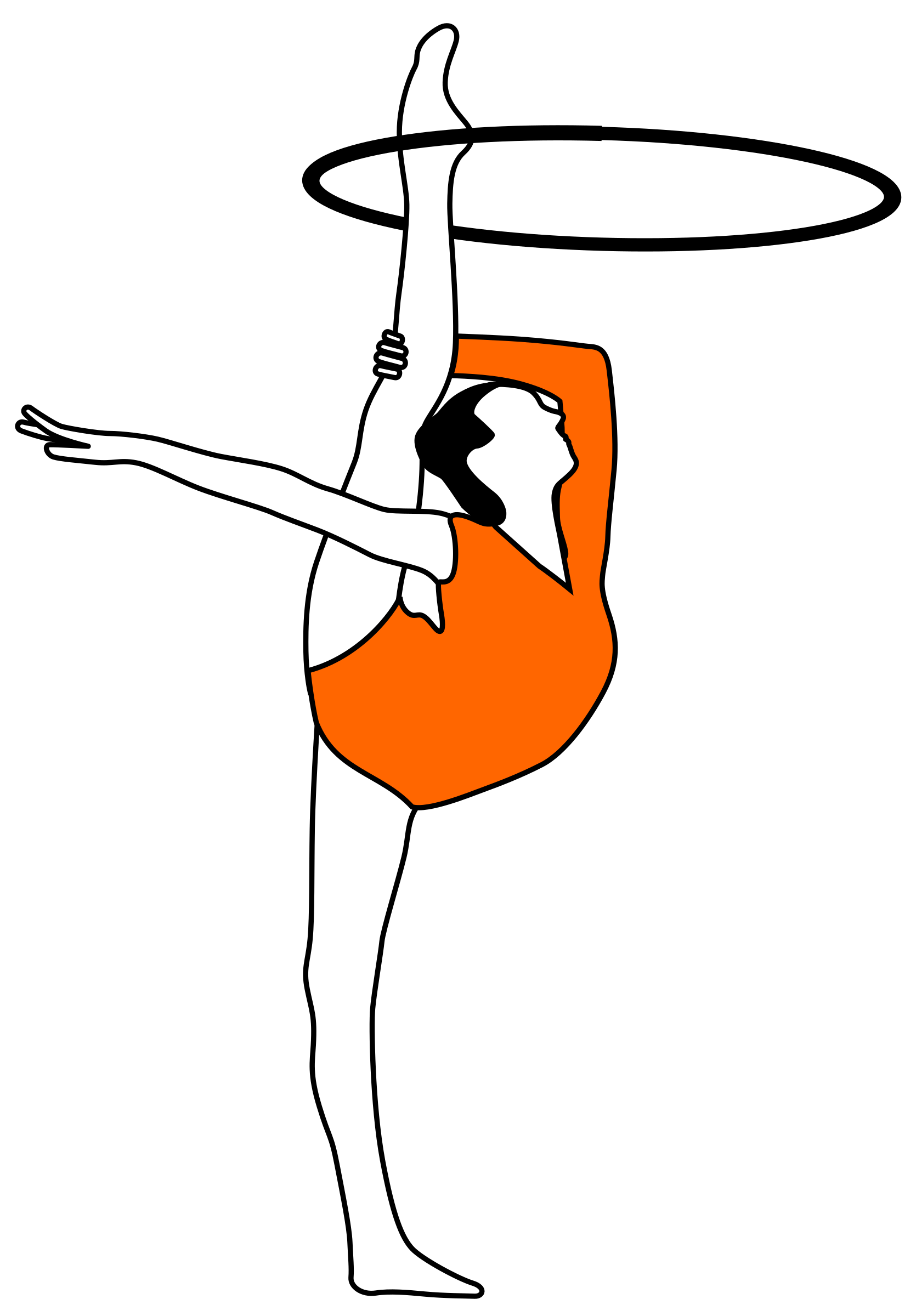 Clipart - Rhythmic Gymnastics with bow