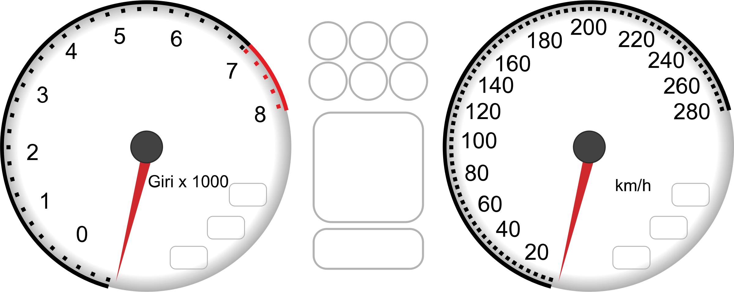 Clipart Car dashboard instruments 2