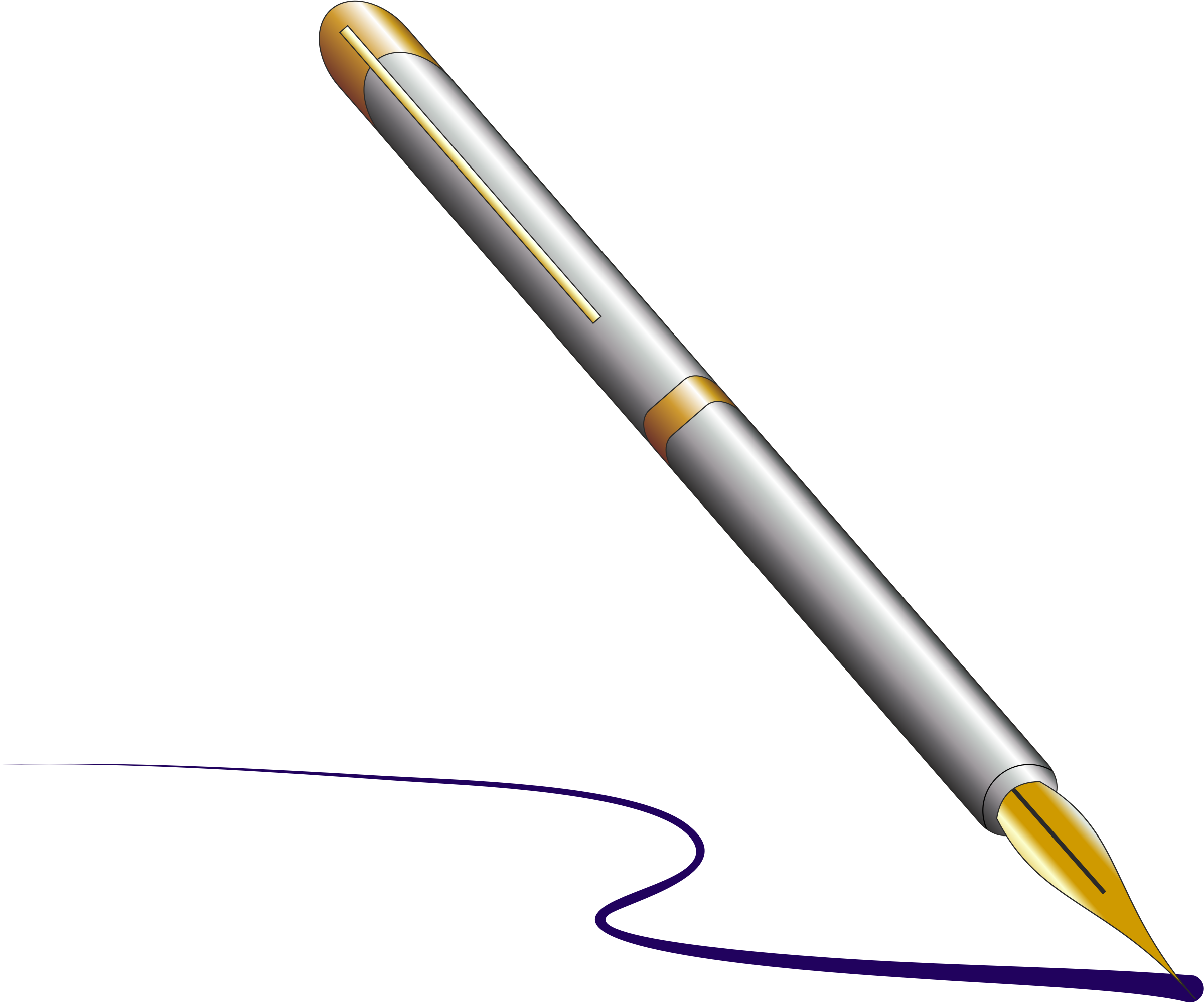 Clipart - Fountain pen with ink