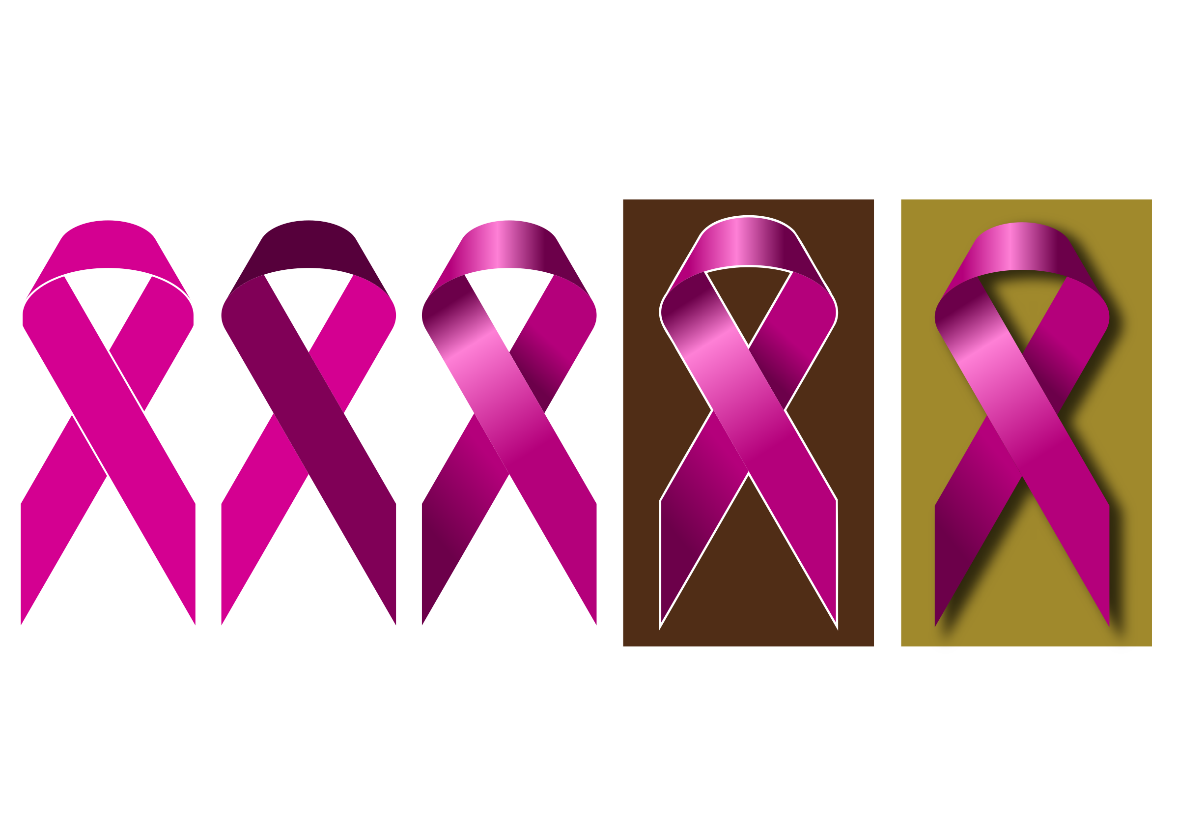 Clipart Pink ribbon collection