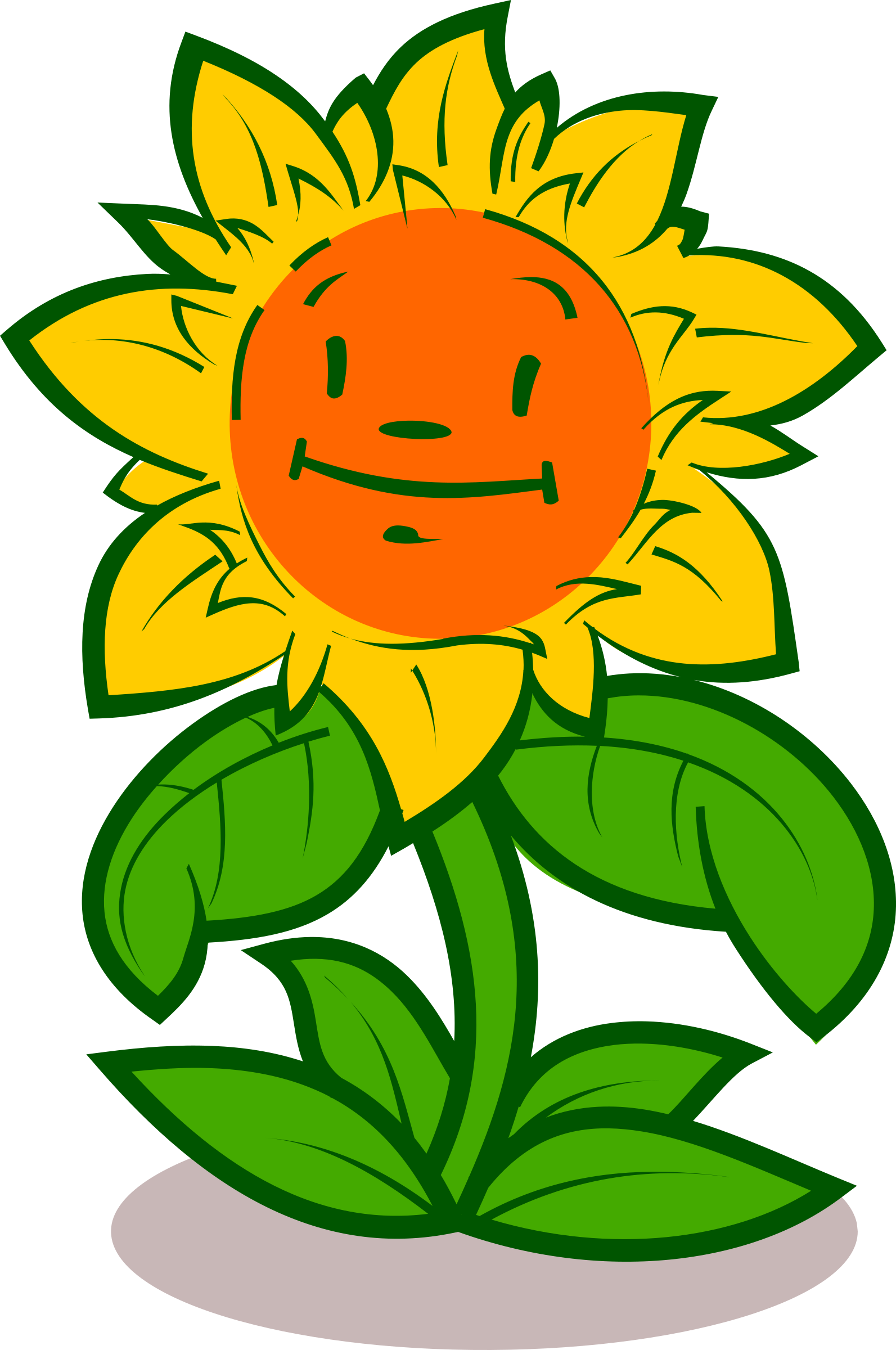 Clipart - Cartoon flower - cute