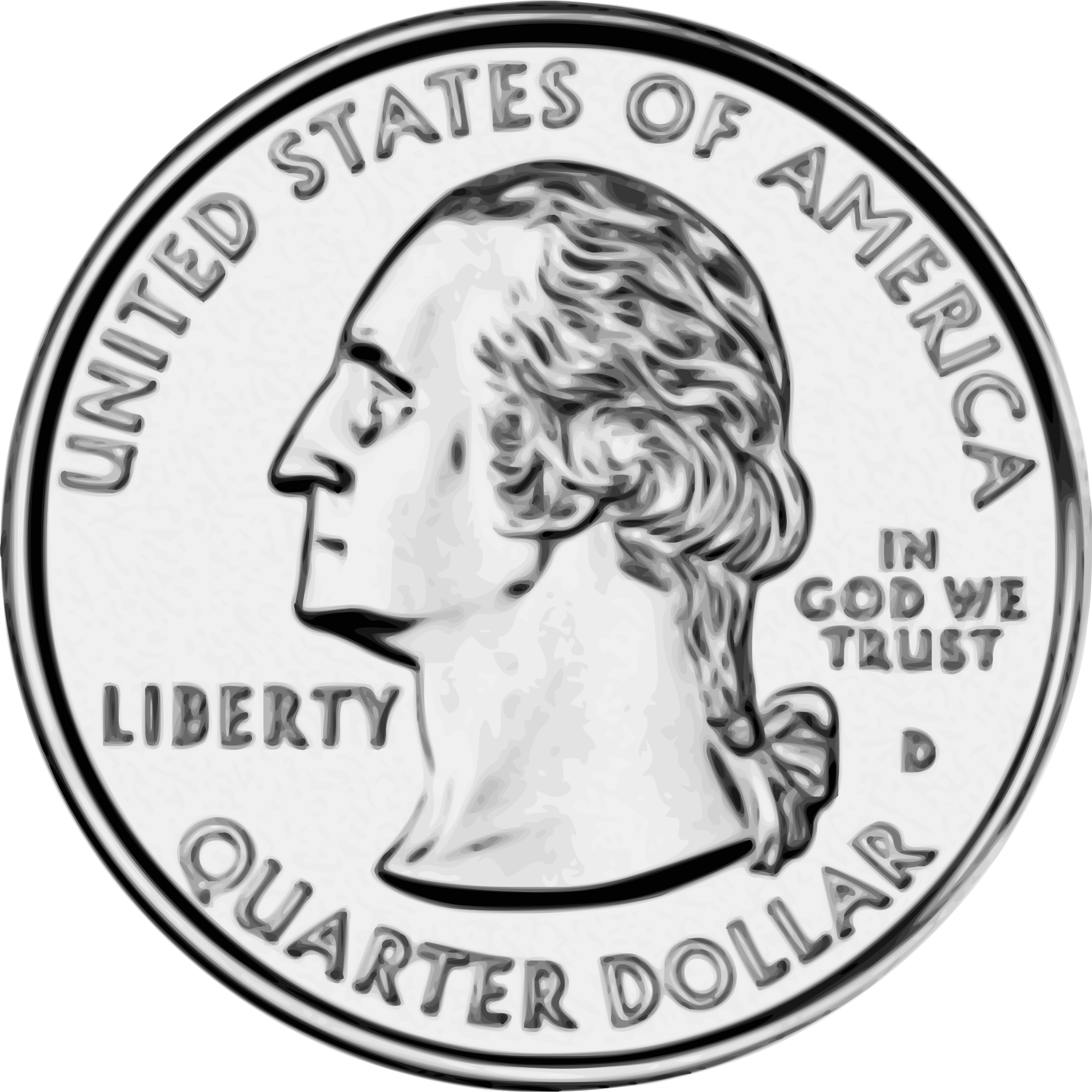 Clipart United States Quarter Front