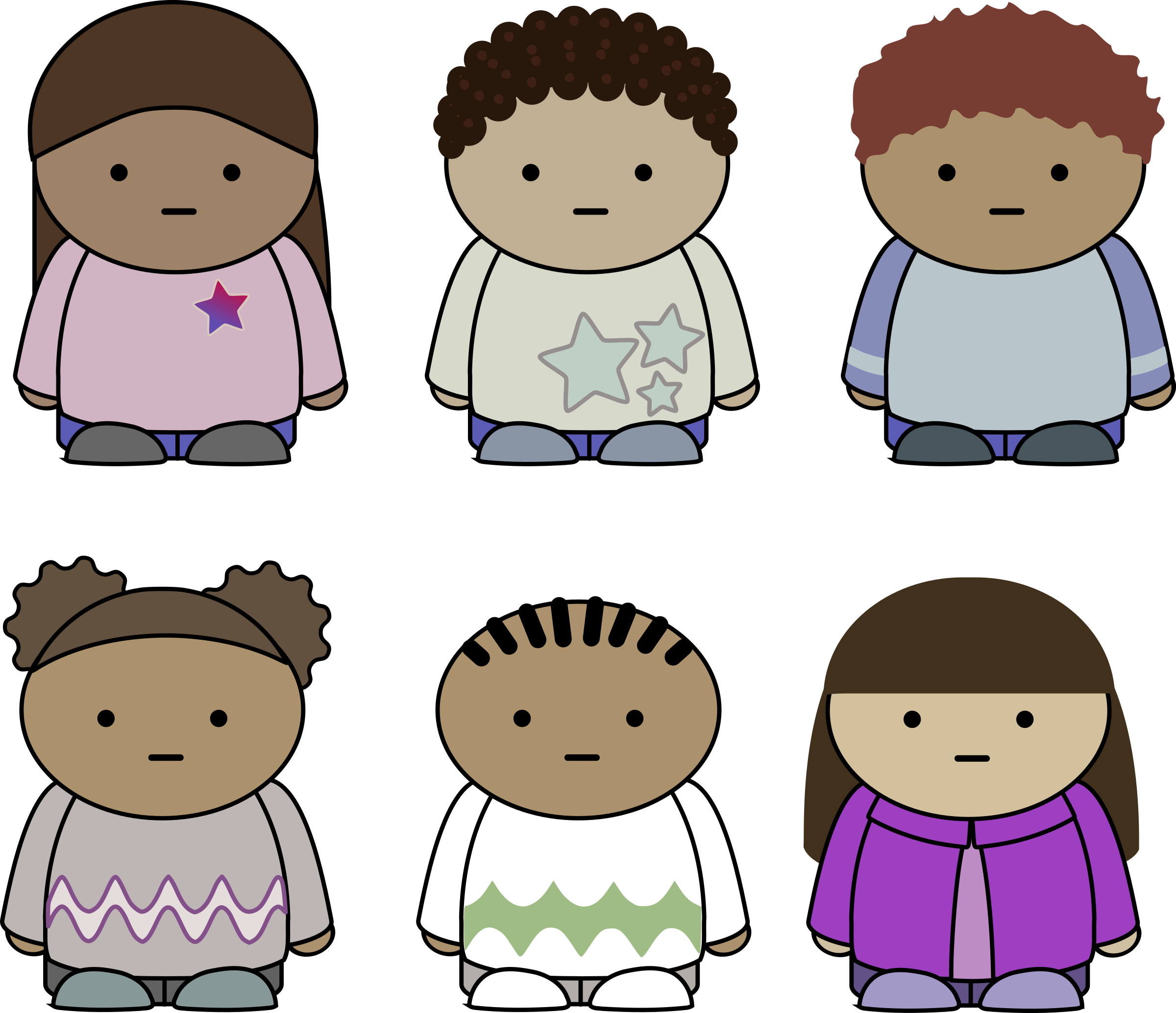 35-character-clipart-girl-clipart-character-girl-character-set