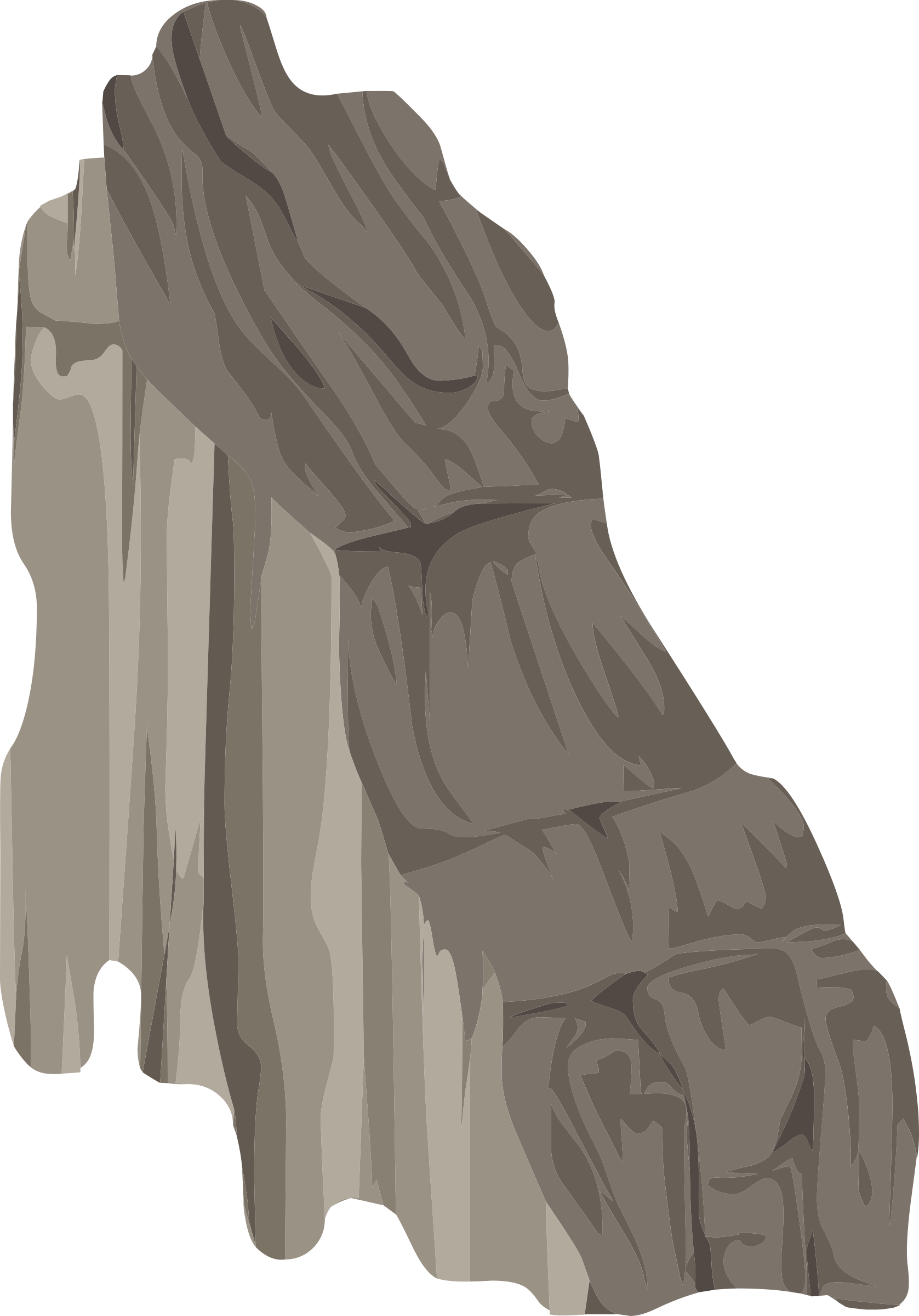 Clipart - Alpine Landscape Cliff Side Shadow Underhang 01a Al1