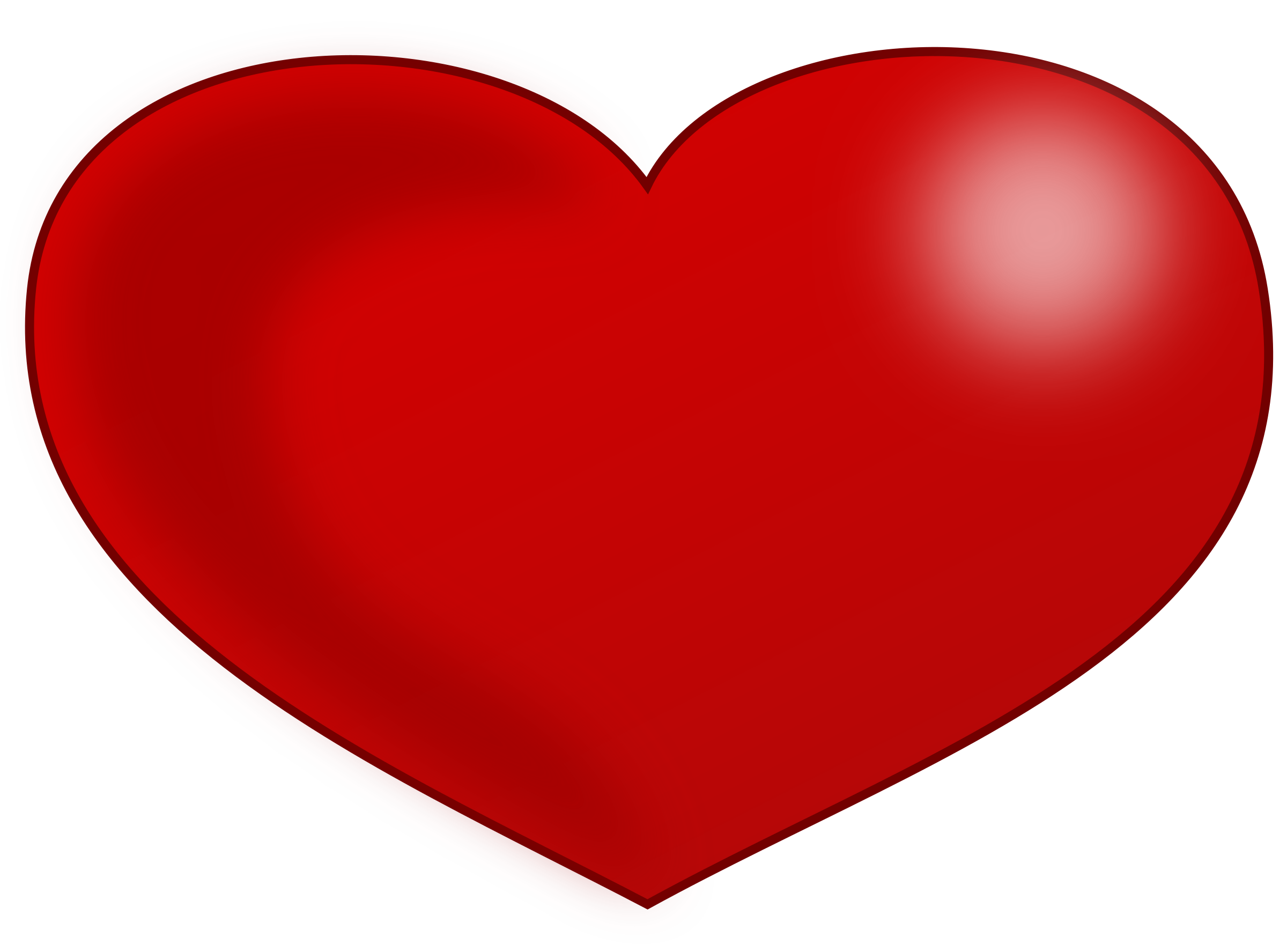 Clipart - Red Glossy Valentine Heart