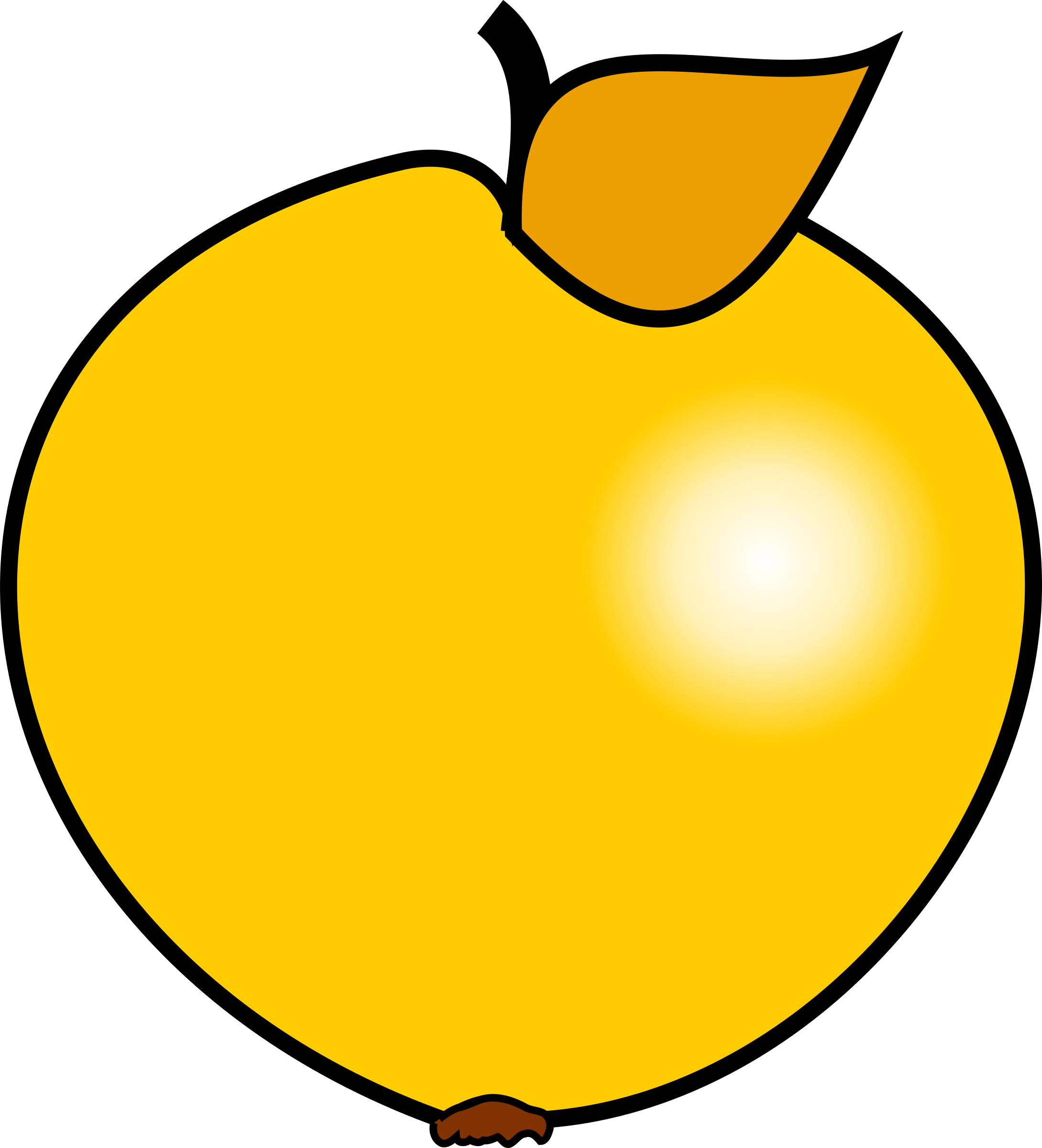 clipart yellow apple - photo #31