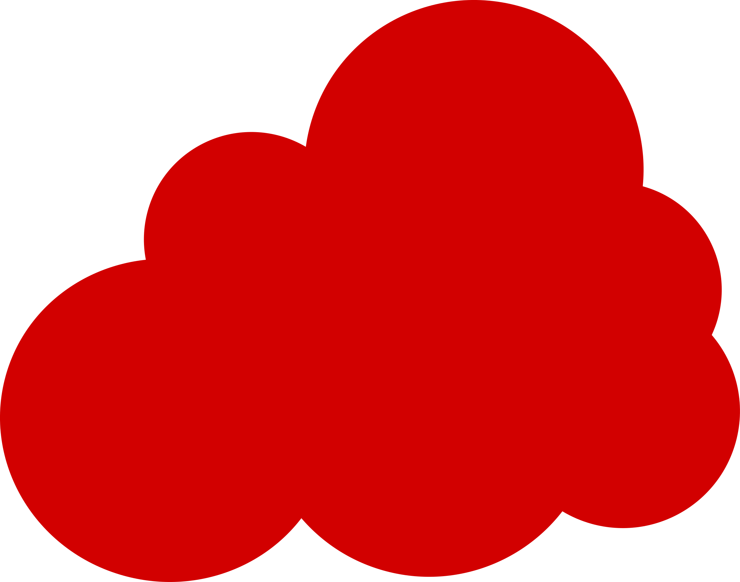 Clipart - red cloud